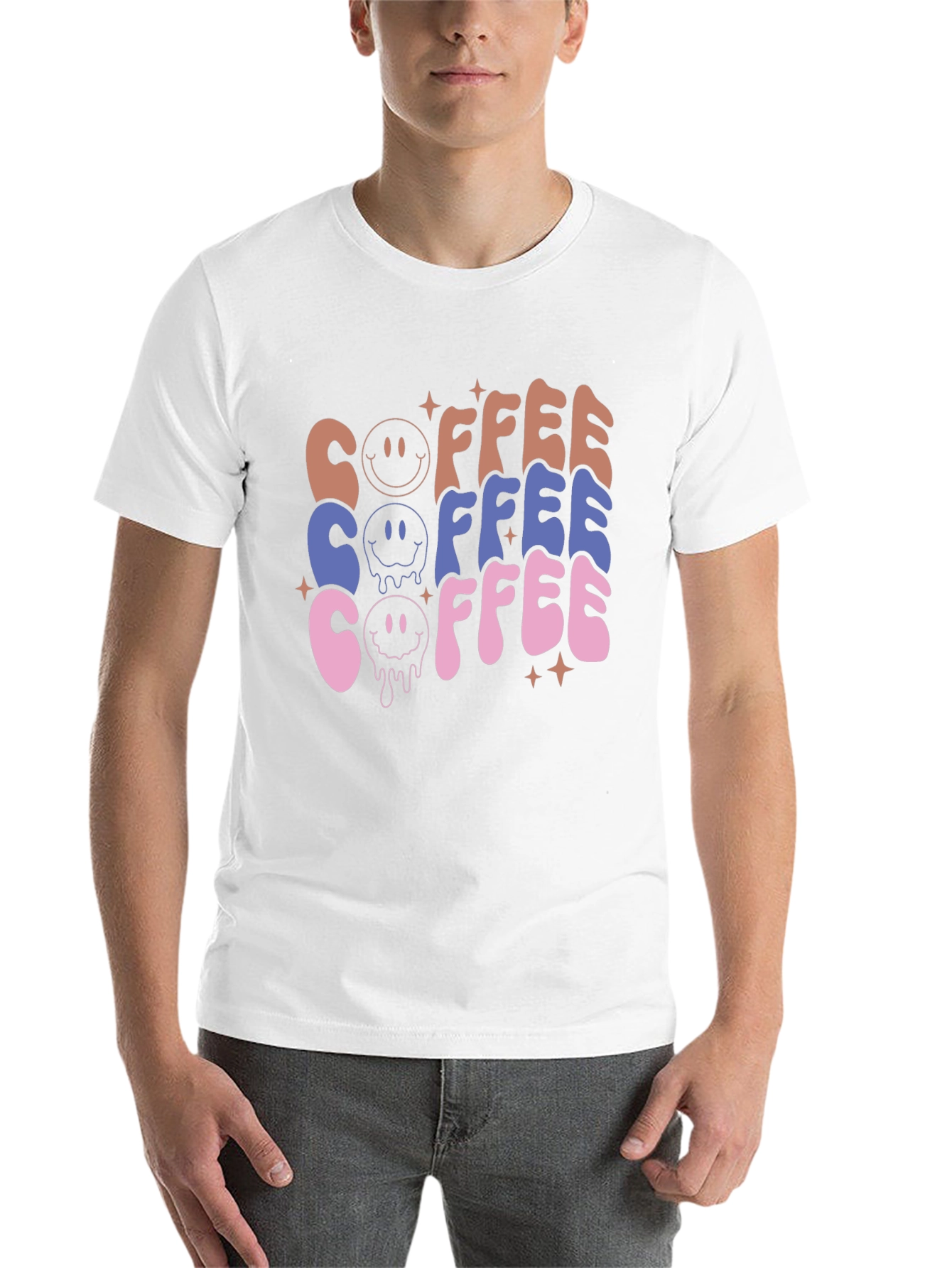 Black Retro Coffee Graphic Tee - Unisex Casual view 14
