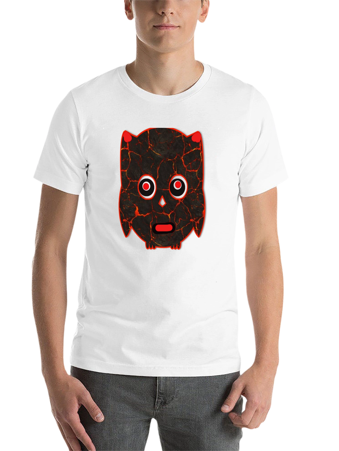Black Lava Owl Graphic T-Shirt - Unique Design view 14