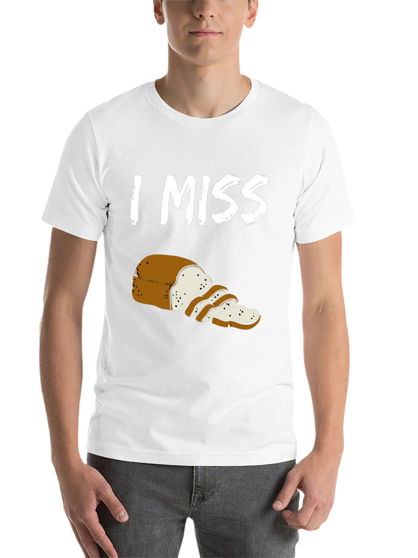 Black I Miss Bread T-Shirt view 14
