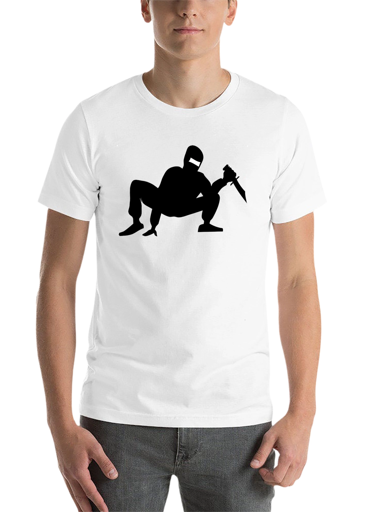 Black Stealth Ninja Graphic T-Shirt - Black view 14