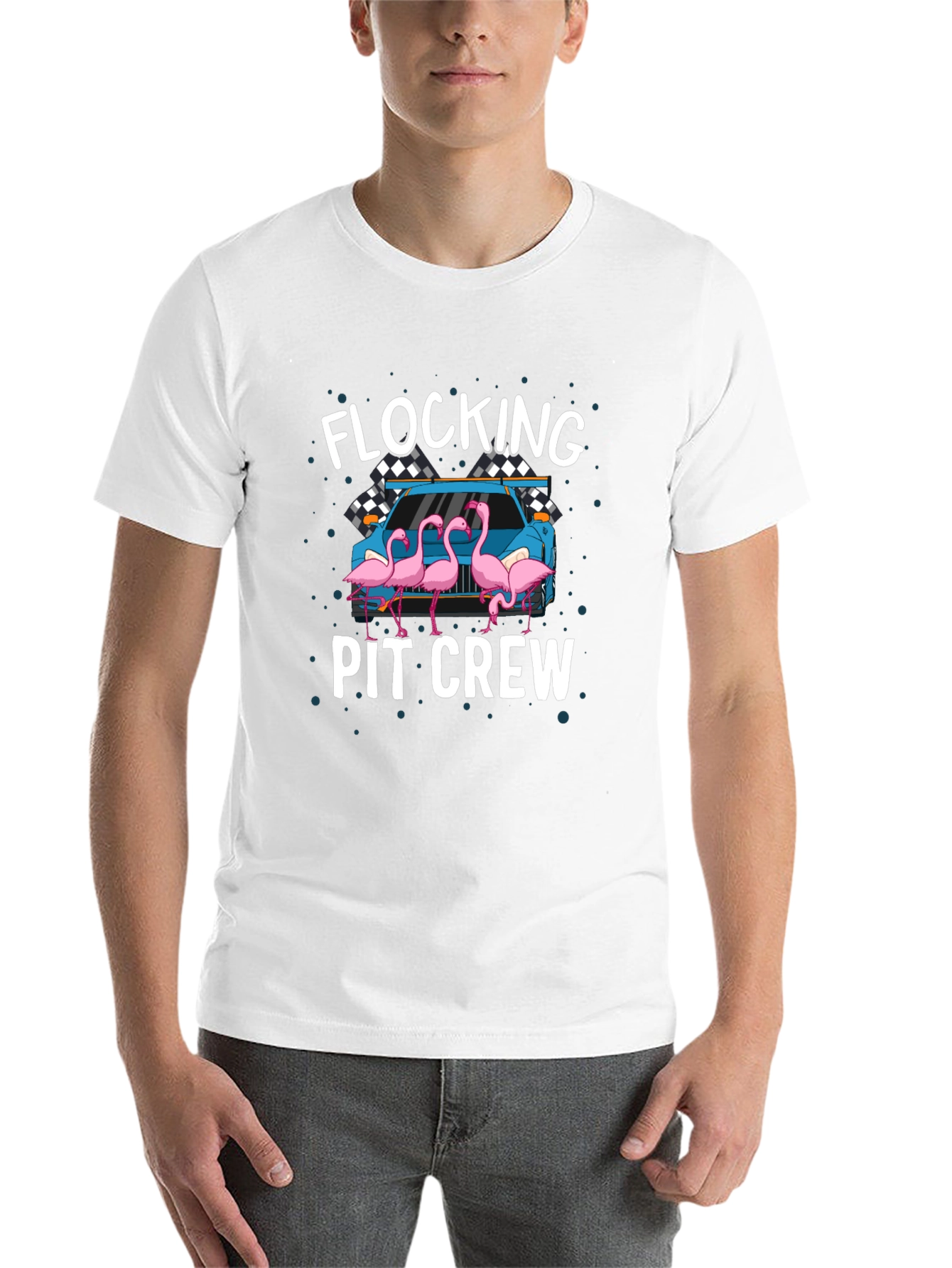 Black Flocking Pit Crew T-Shirt view 14