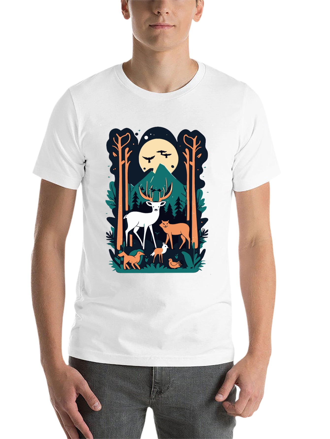 Black Nature Scene Graphic Tee view 14