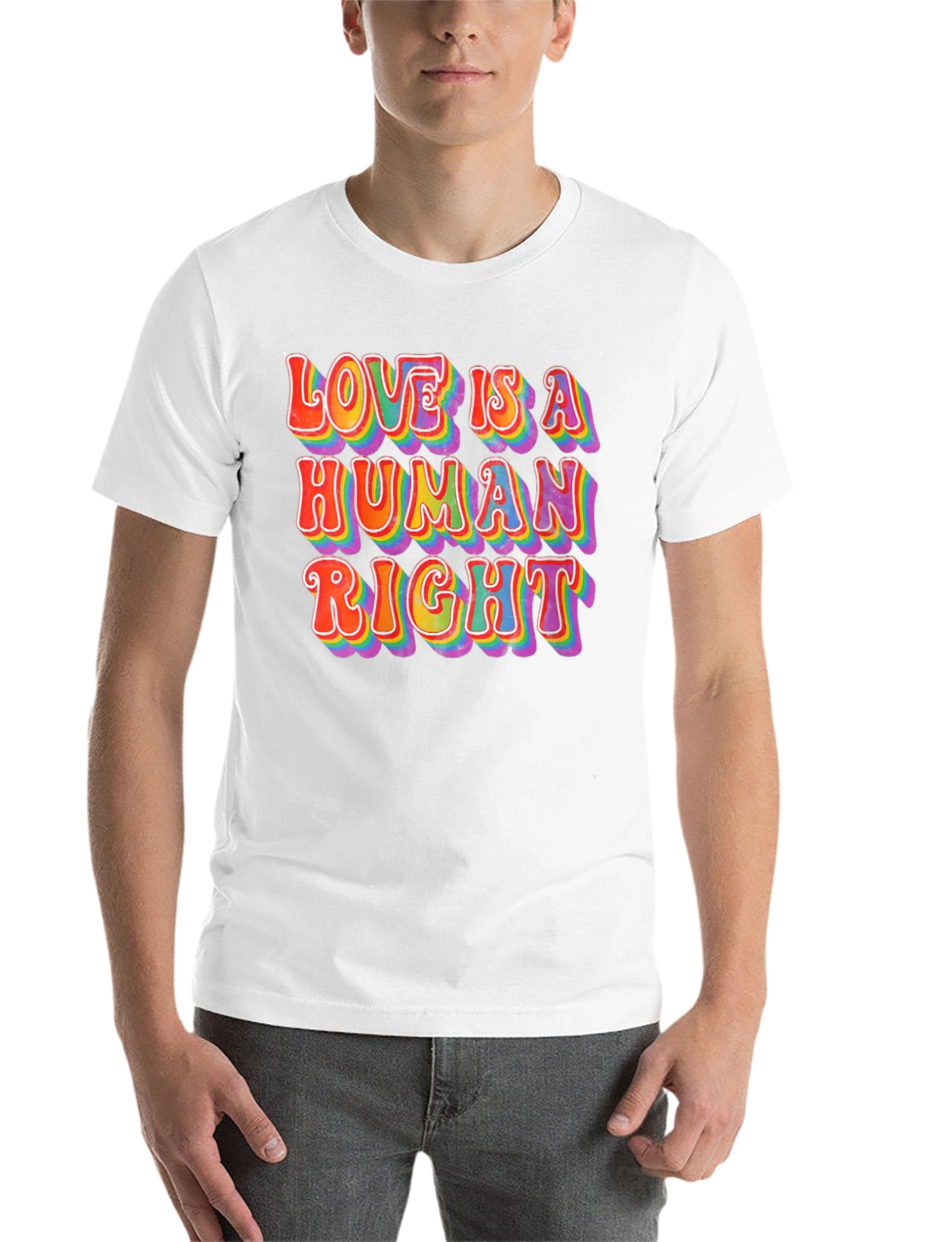 Black Love is a Human Right T-Shirt - Retro LGBT Pride Tee view 14
