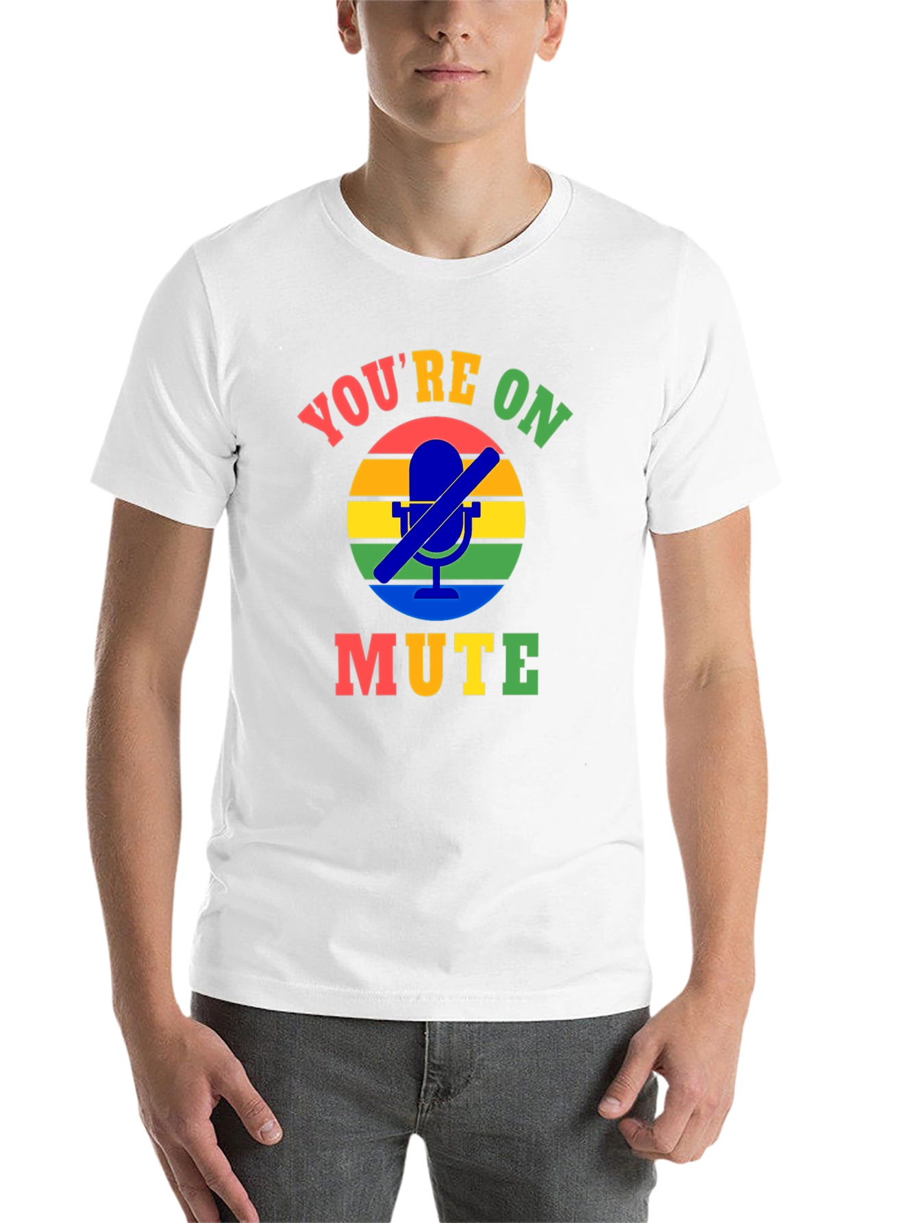 Black You're On Mute T-Shirt - Funny Zoom Call Shirt view 14