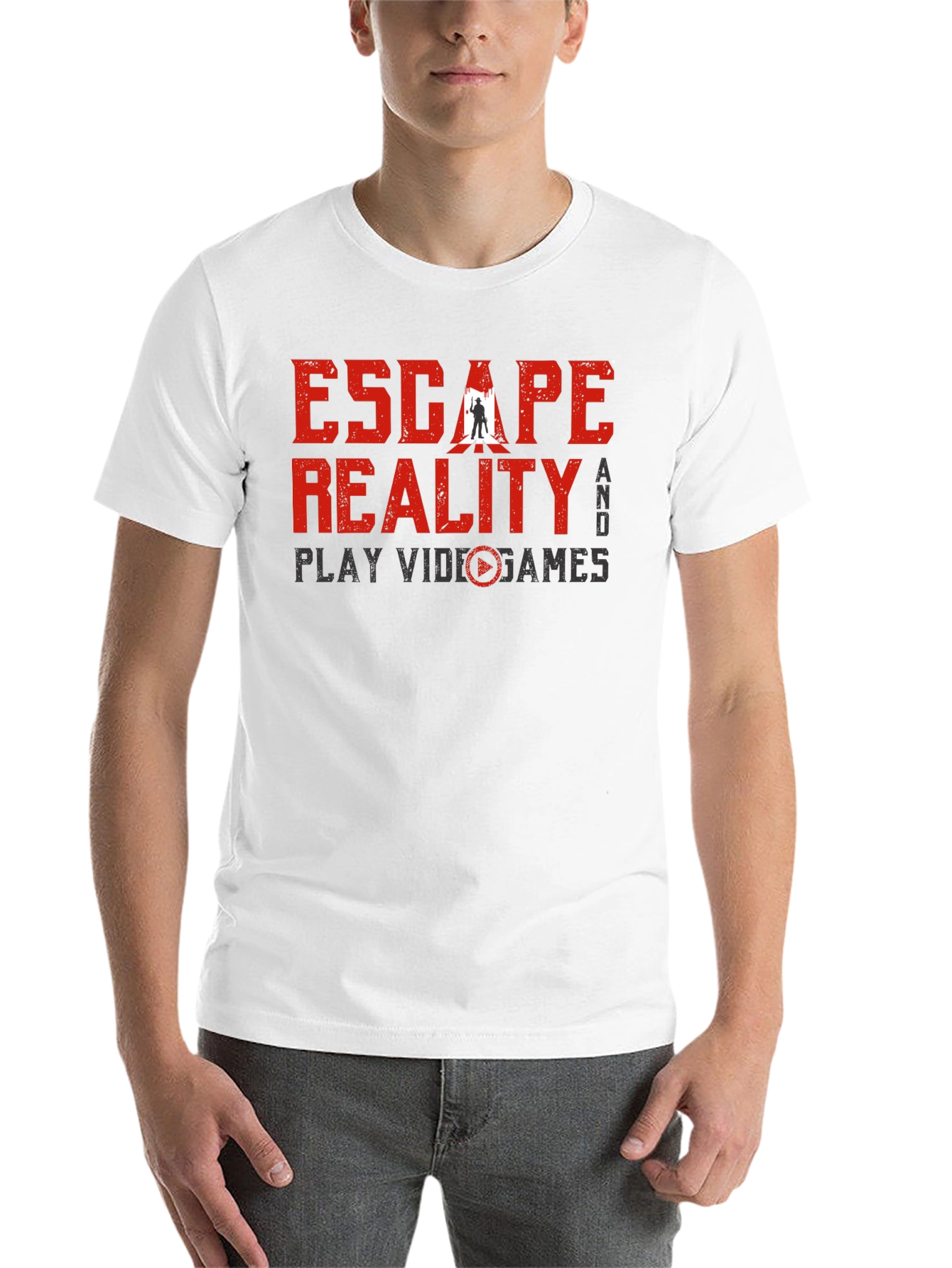 Black Escape Reality Video Game Black T-Shirt view 14