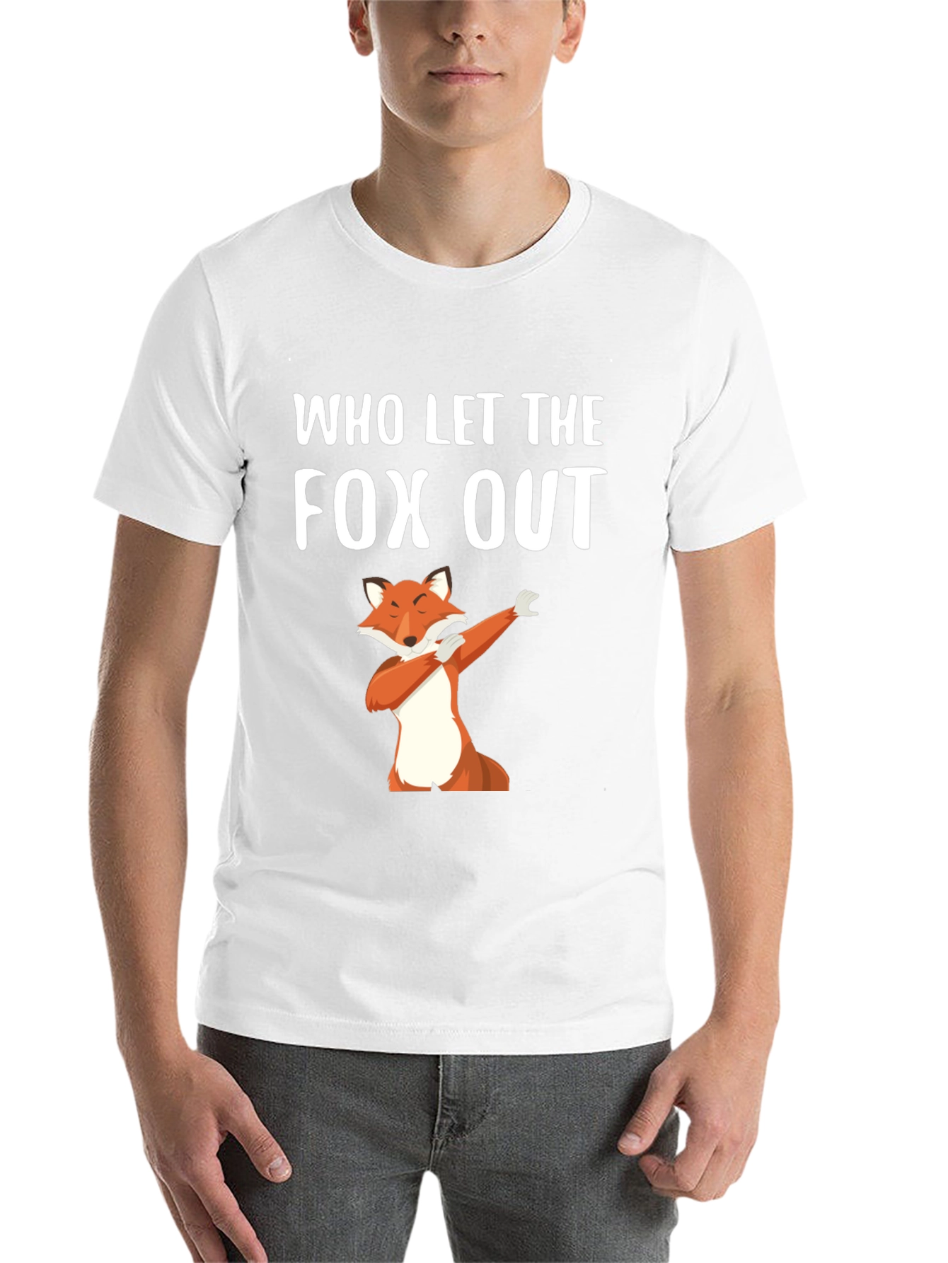Black Who Let The Fox Out T-Shirt view 14