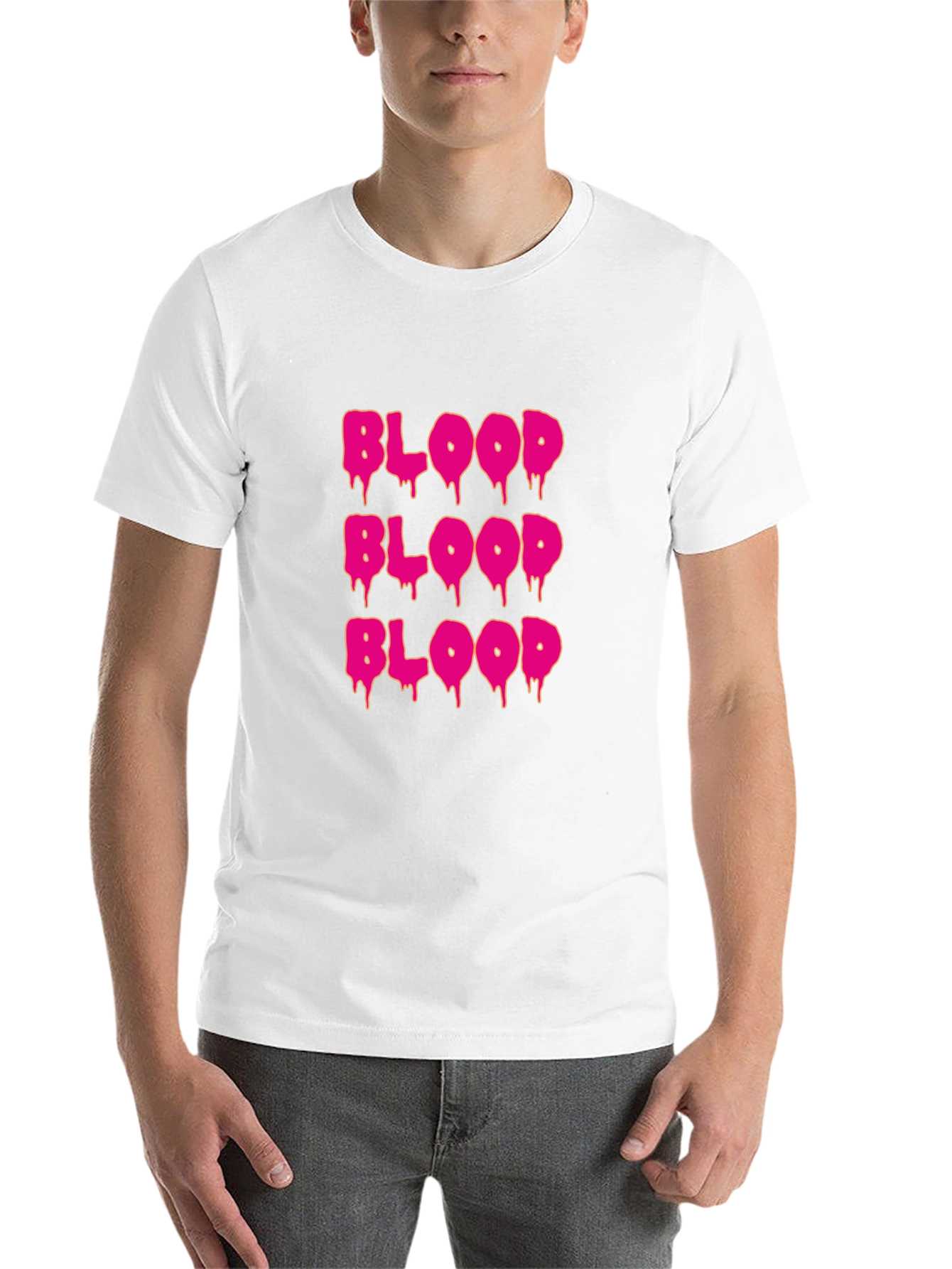 Black Blood Drip Graphic Tee - Statement T-Shirt view 14