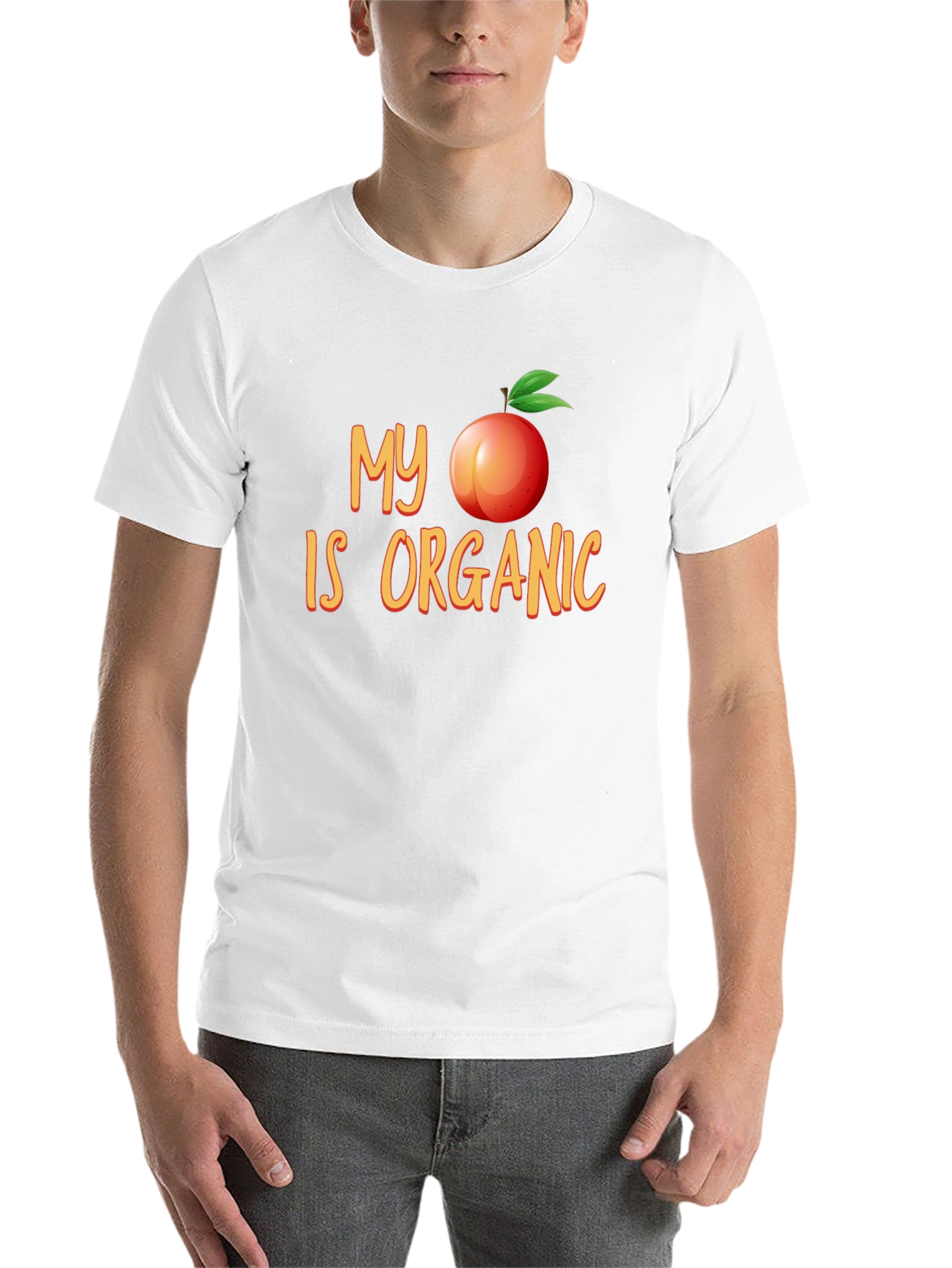 Black My Peach Is Organic Funny T-Shirt view 14