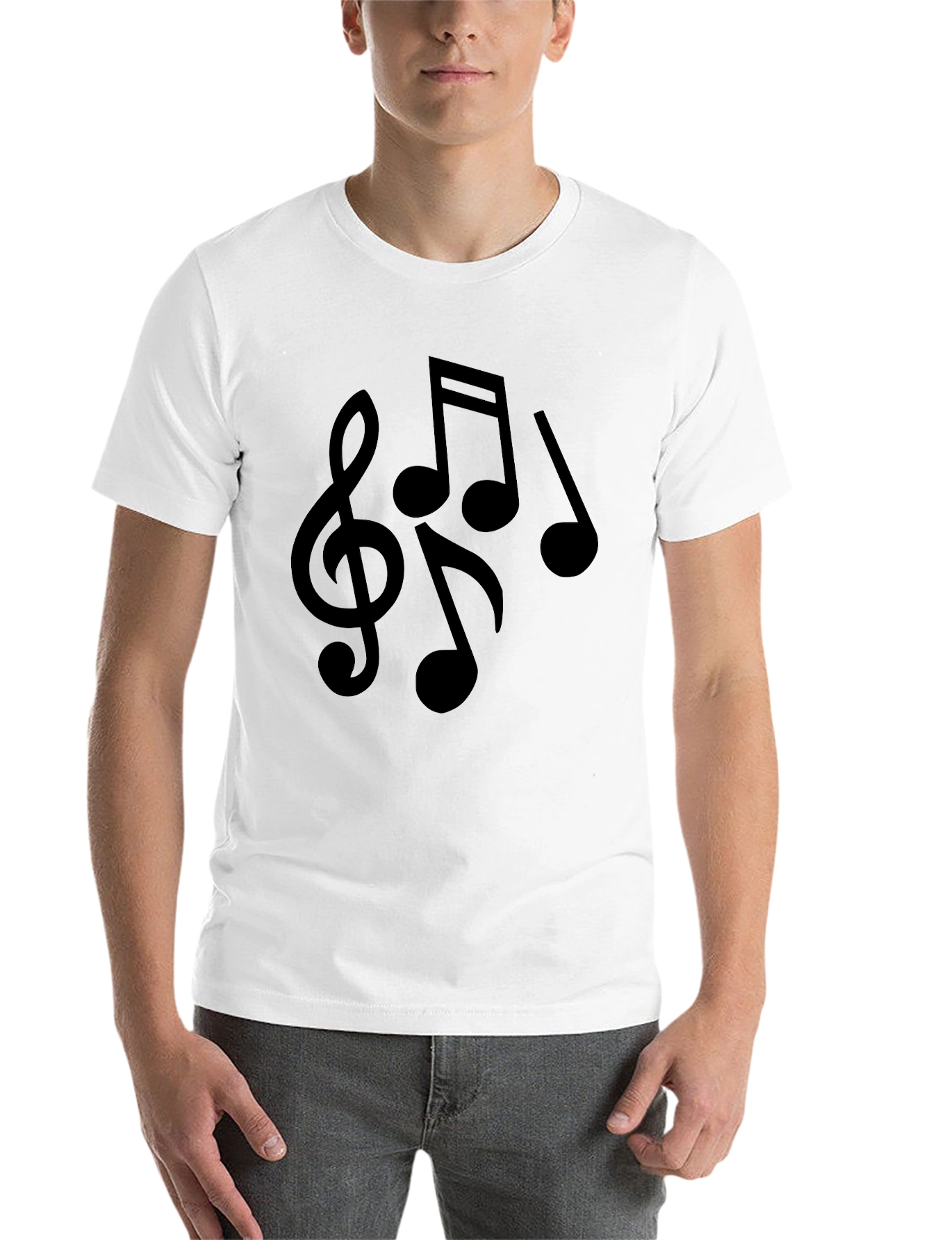 Black Musical Notes Graphic Tee - Black view 14