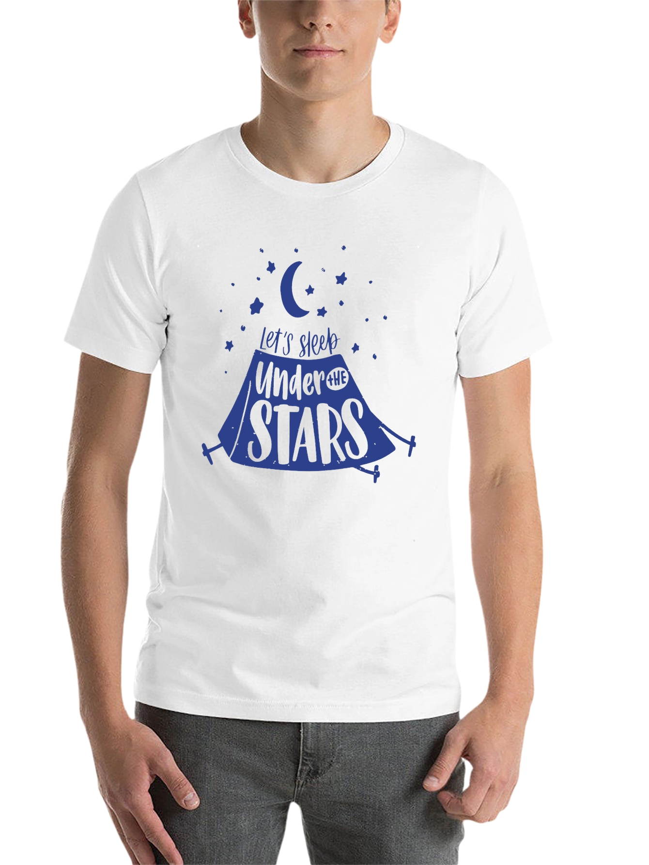 Black Let's Sleep Under the Stars Graphic Tee view 14