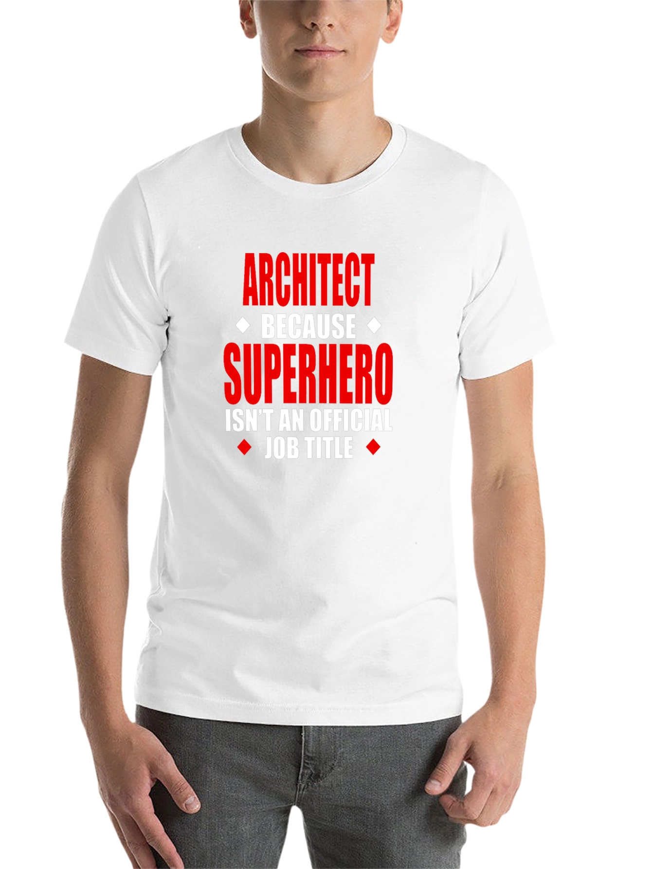 Black Architect Superhero Graphic Tee - Funny Job Title Shirt view 14