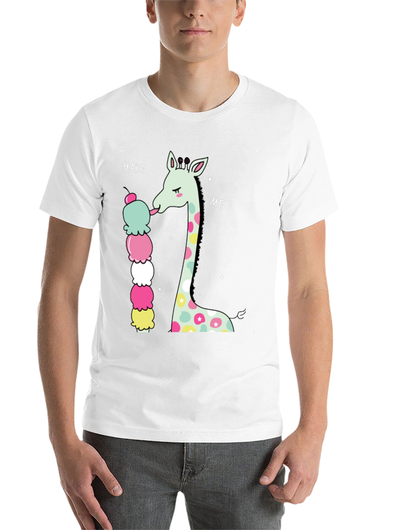Black Giraffe Ice Cream Graphic T-Shirt view 14