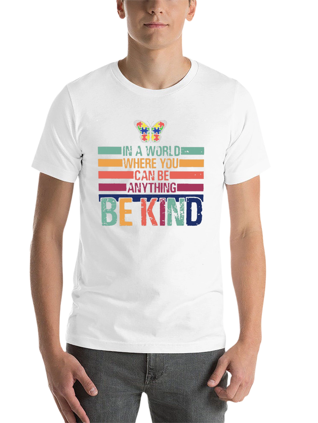 Black Be Kind Autism Awareness Graphic Tee view 14
