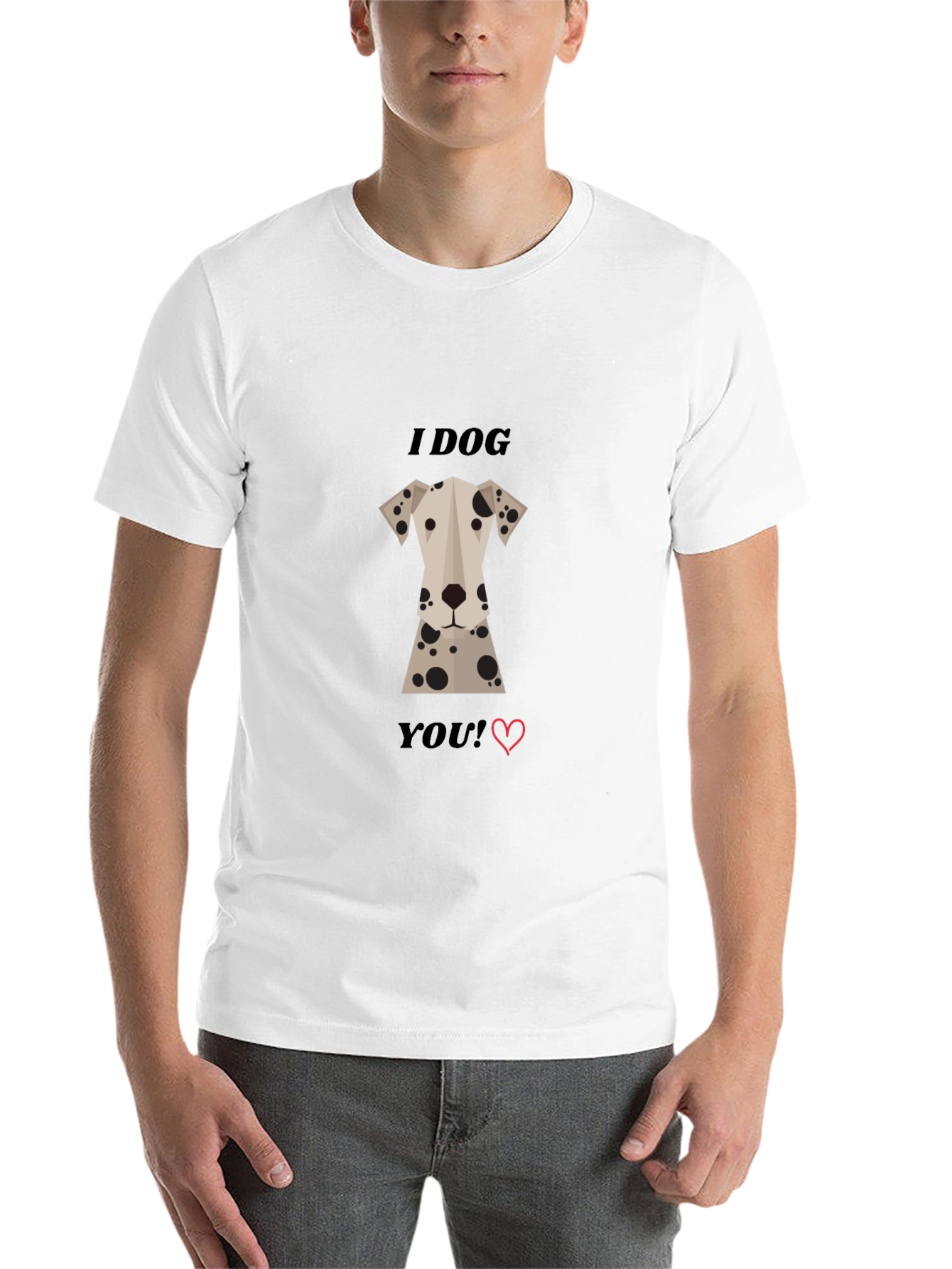 Black I Dog You! Dalmatian Graphic Tee - Black Cotton Blend view 14