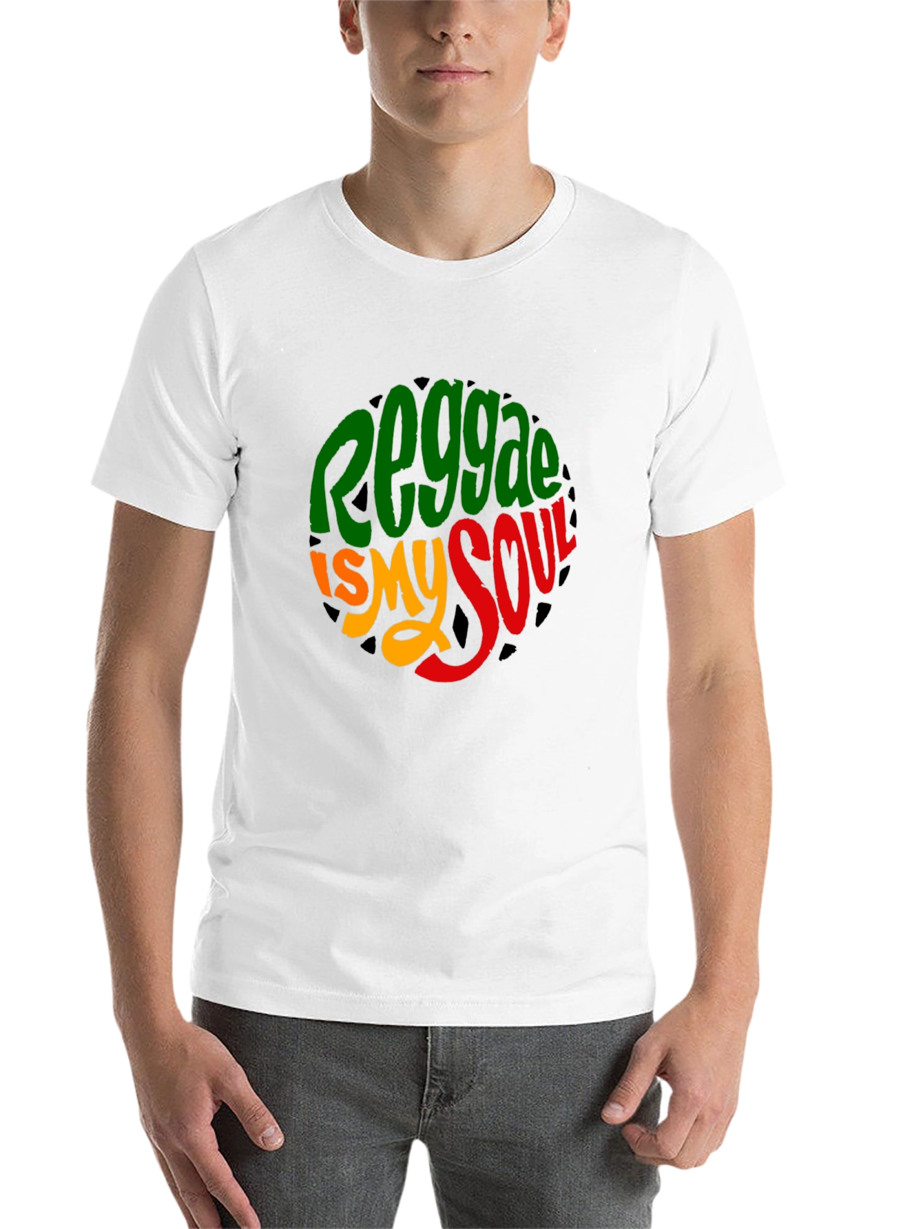 Black Reggae Is My Soul T-Shirt - Rasta Colors view 14