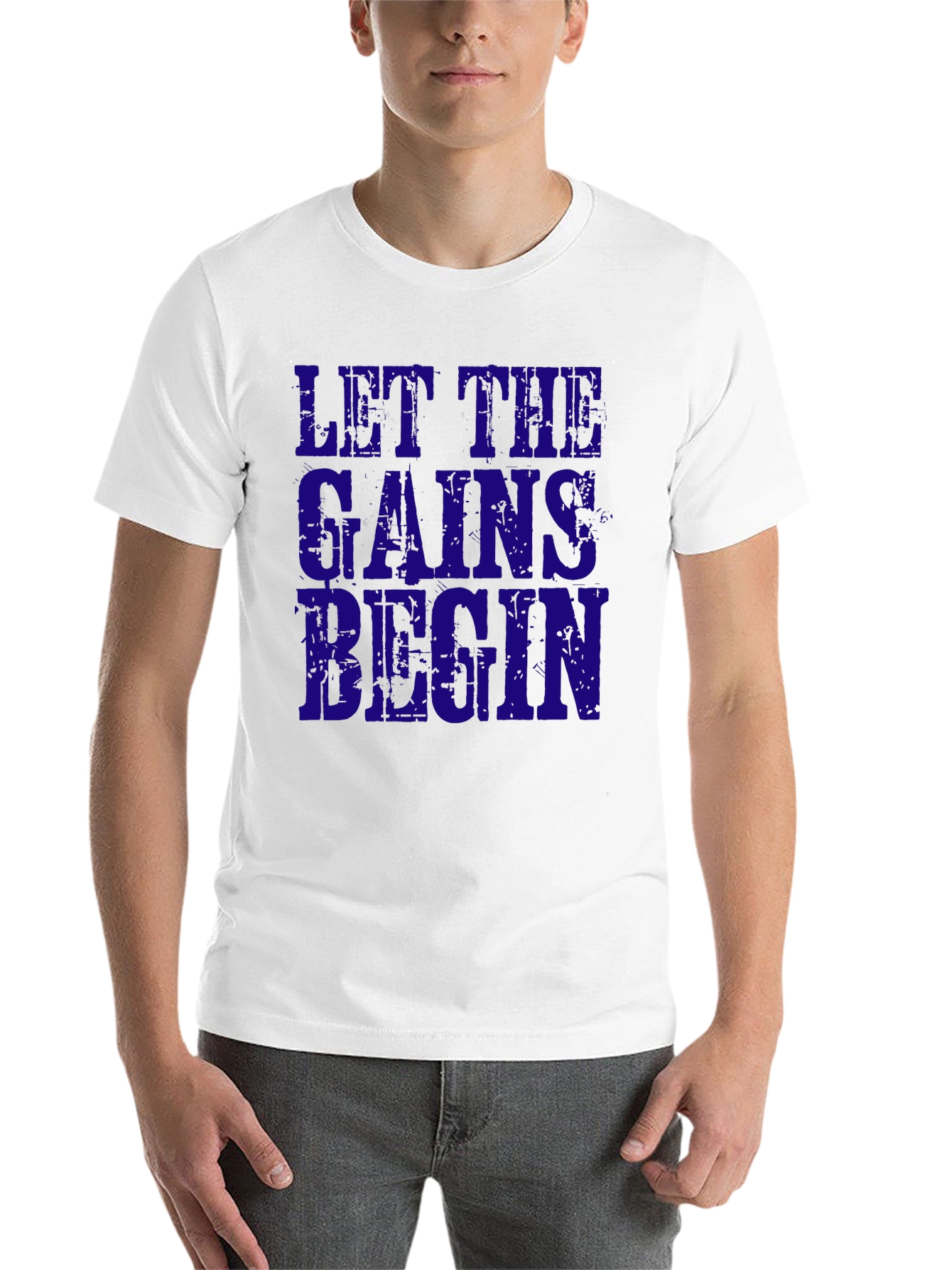 Black Let the Gains Begin Black Graphic Tee view 14