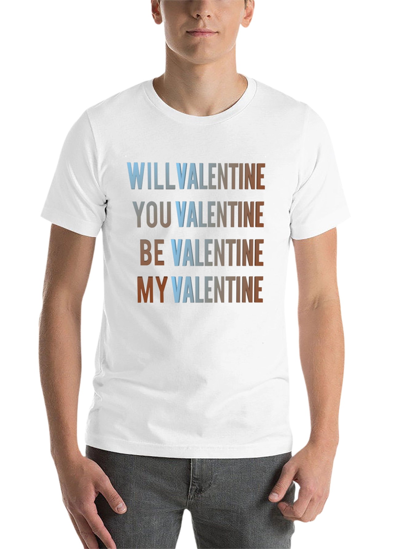 Black Valentine's Day T-Shirt: Will You Be My Valentine? view 14