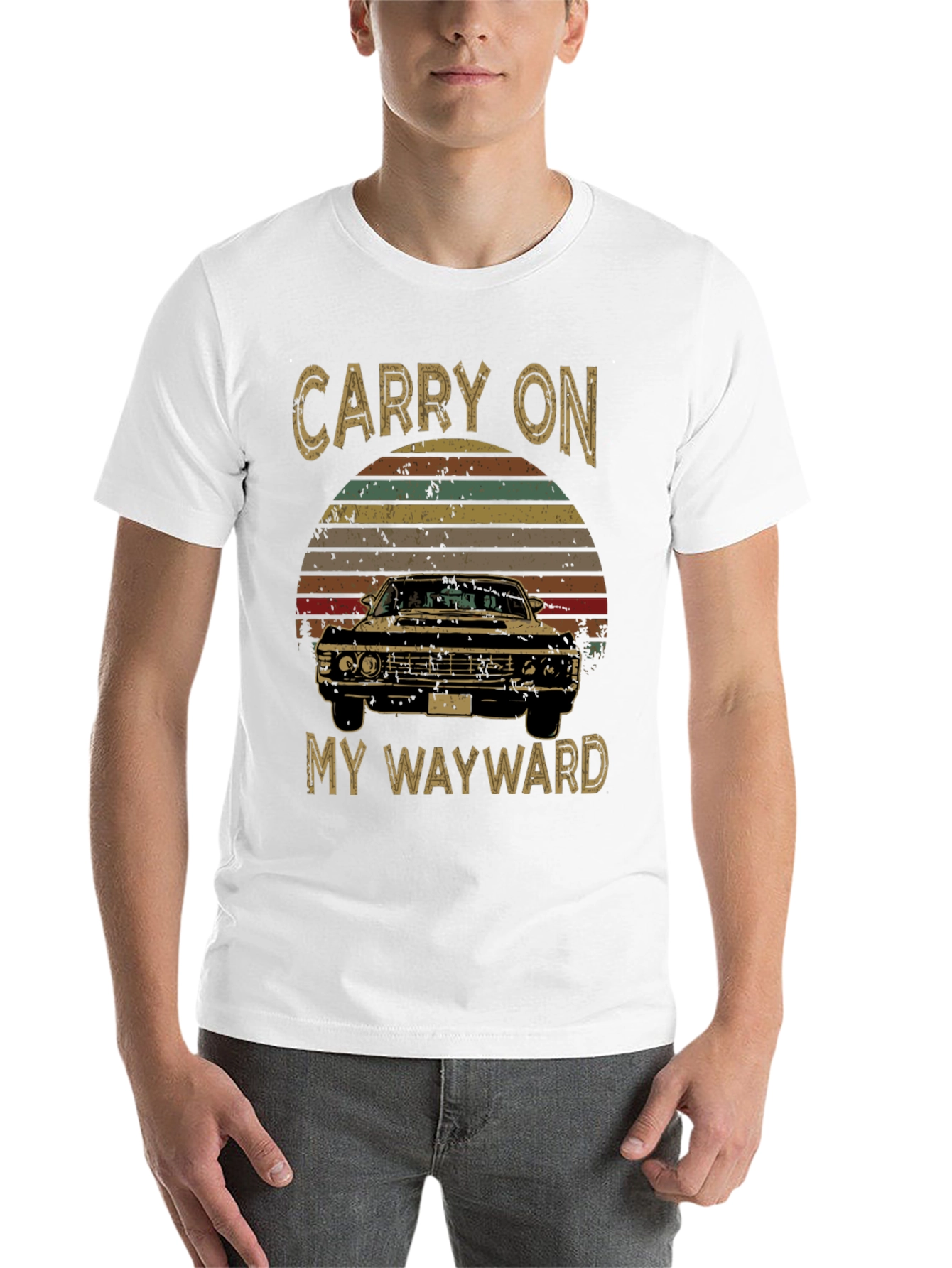 Black Carry On Supernatural Impala T-Shirt view 14