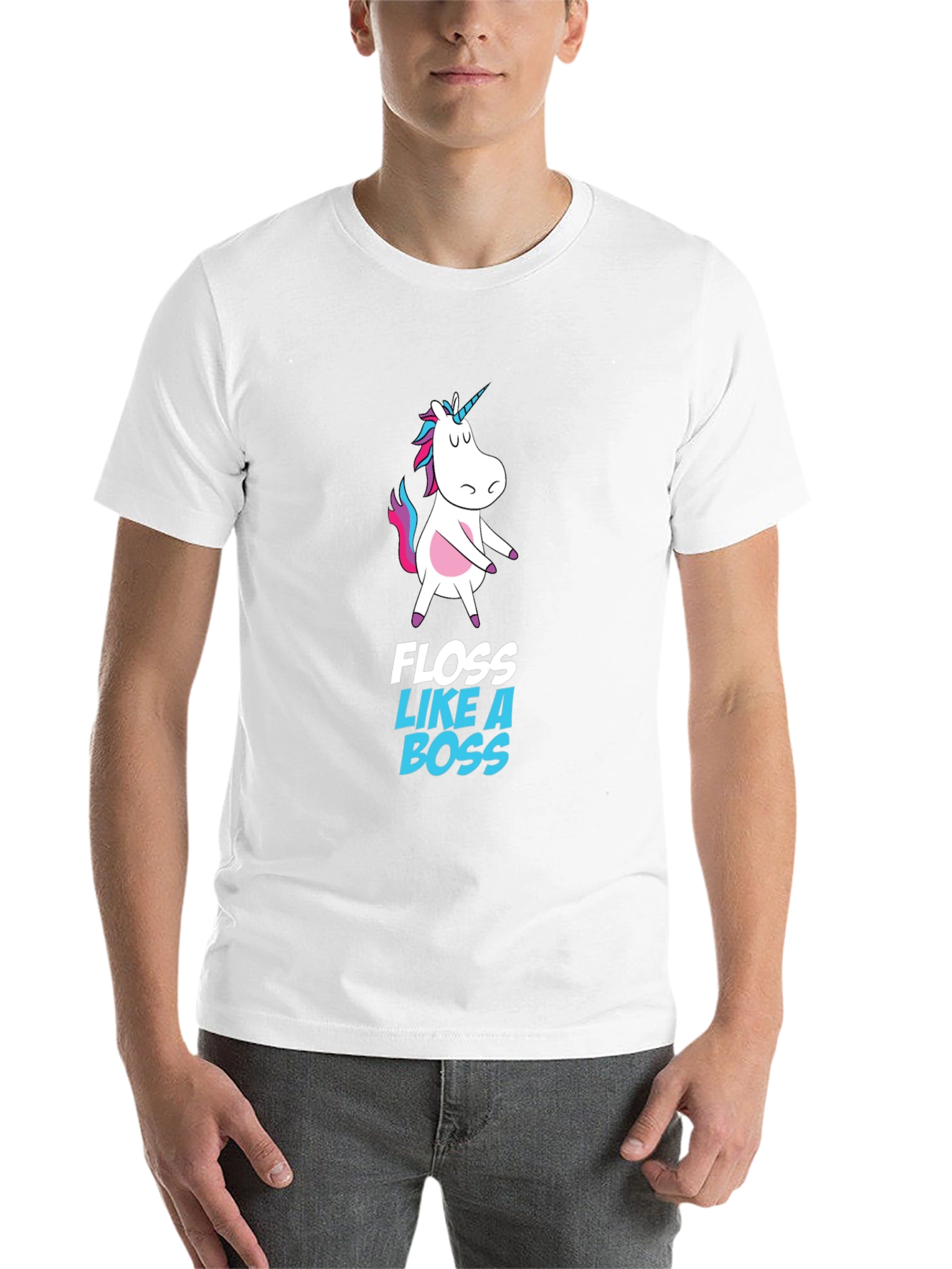 Black Unicorn Floss Like A Boss Black T-Shirt view 14