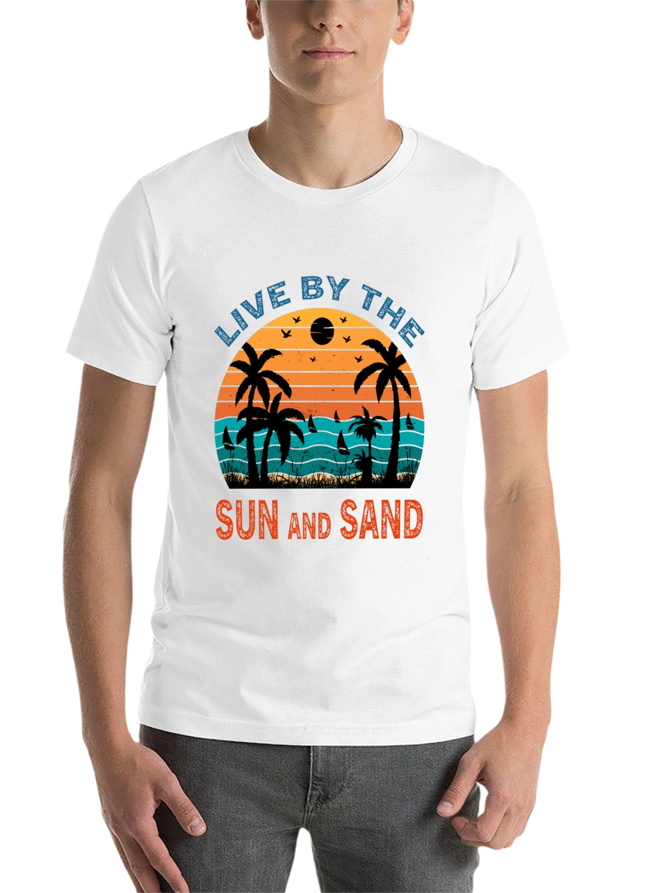 Black Live By The Sun and Sand Graphic T-Shirt view 14