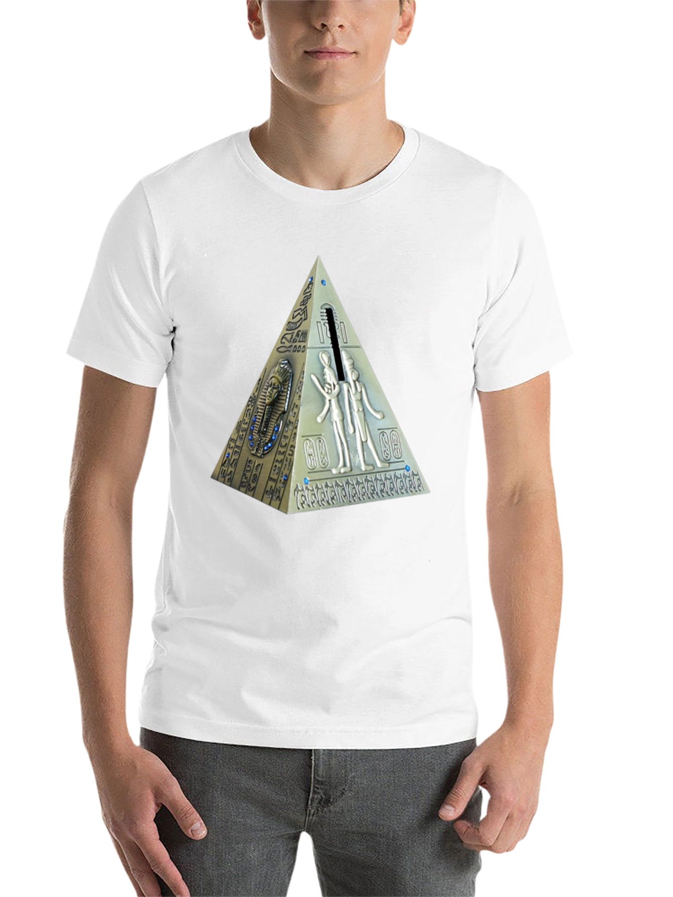 Black Egyptian Pyramid Graphic T-Shirt - Black view 14