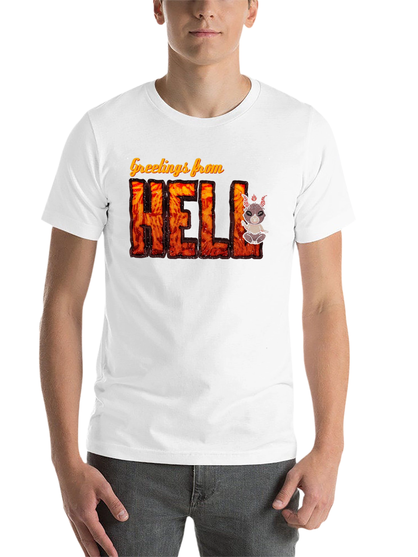 Black Greetings From Hell T-Shirt view 14