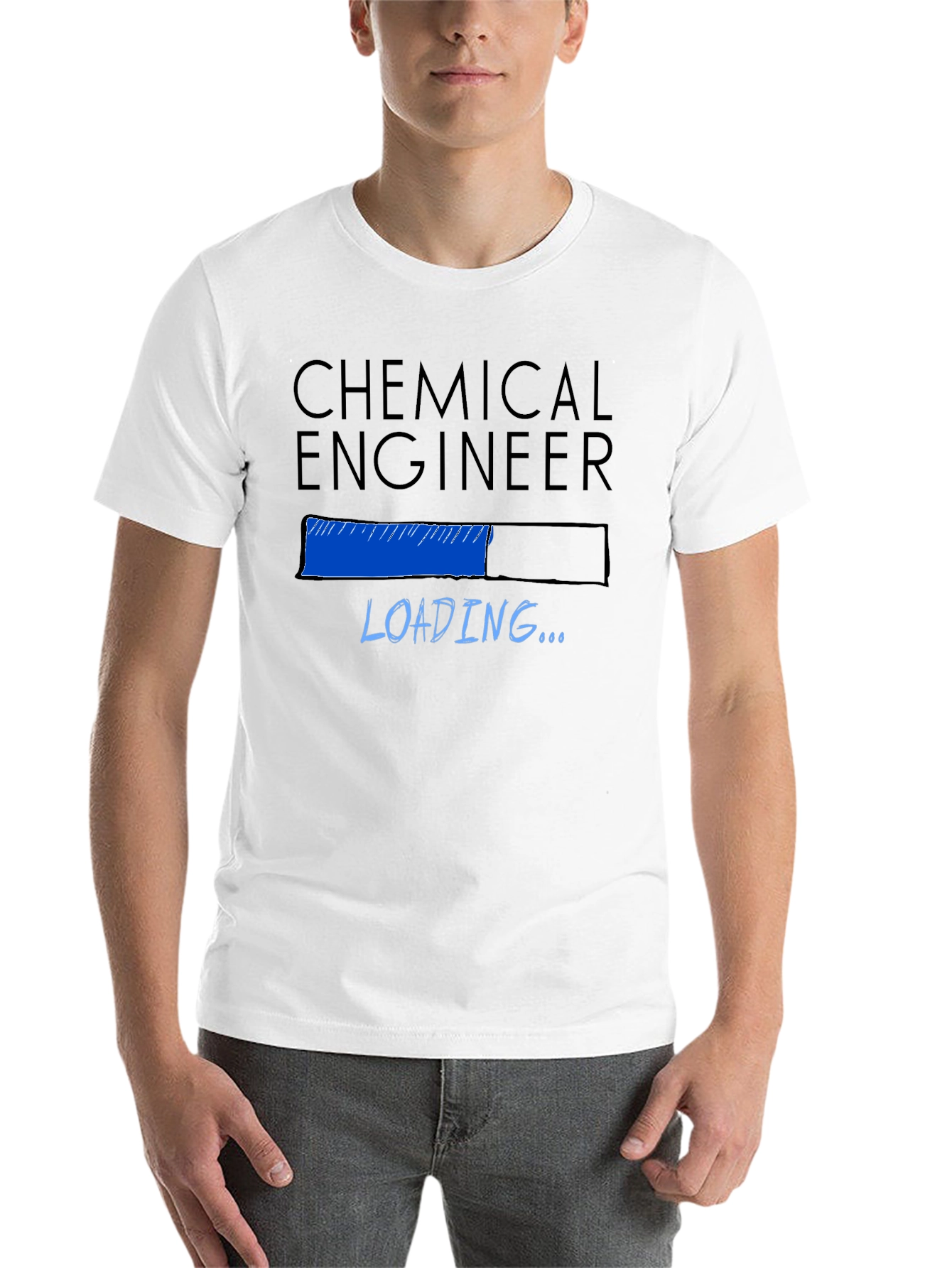 Black Chemical Engineer Loading T-Shirt - Black view 14