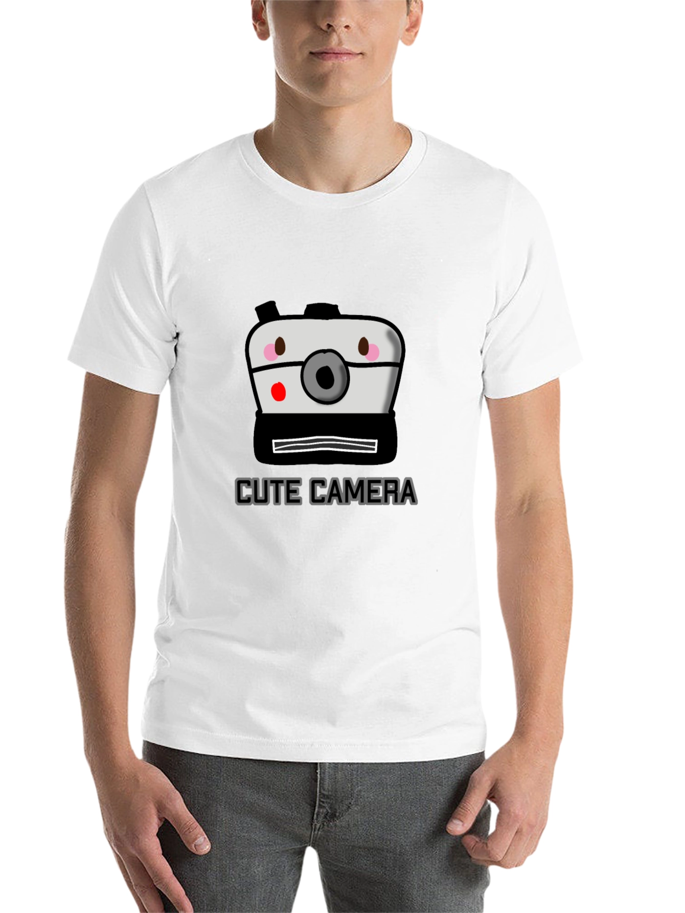 Black Cute Camera Graphic Tee - Fun Photo Shirt view 14