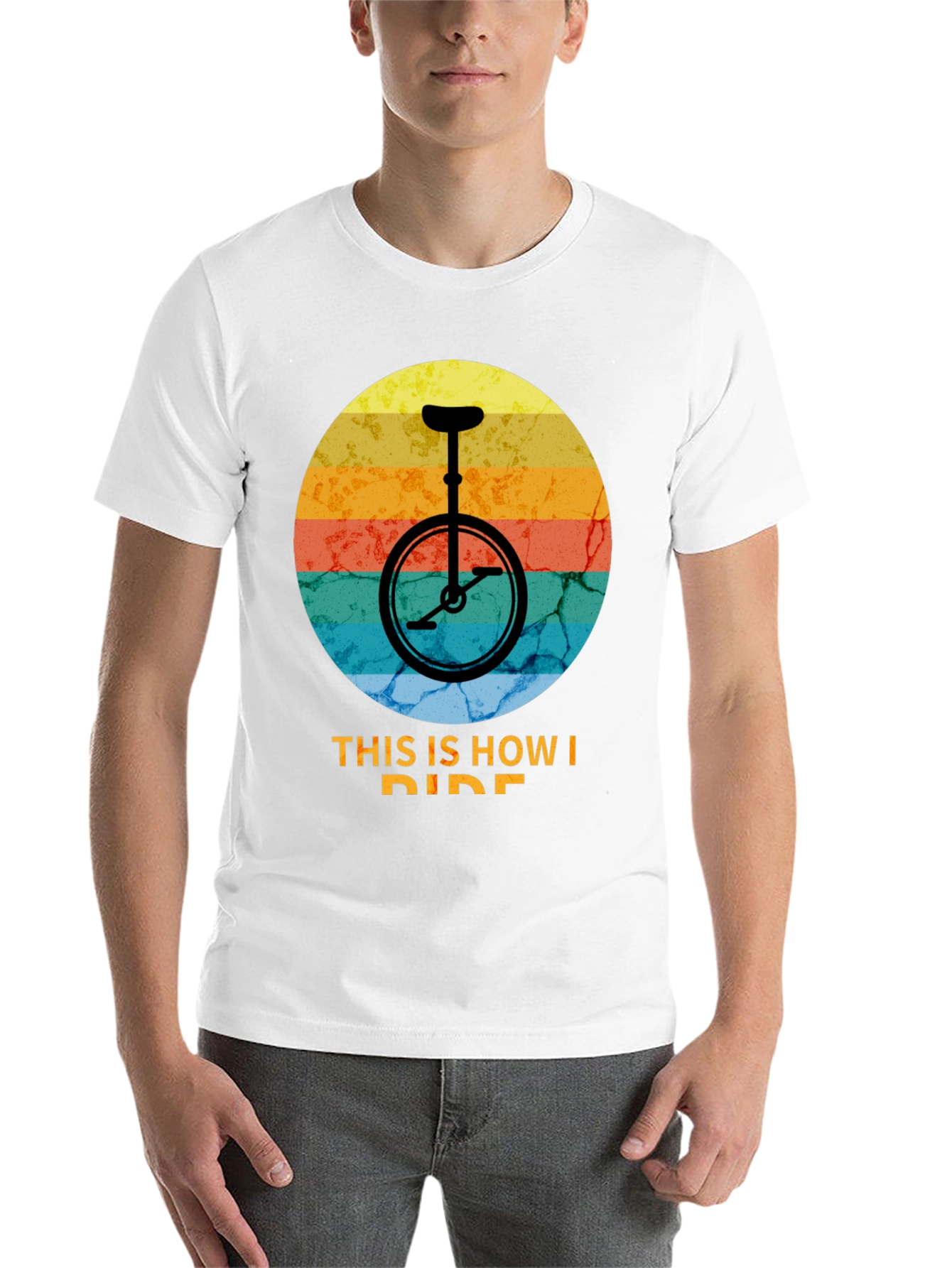 Black Retro Unicycle T-Shirt - This Is How I Ride view 14