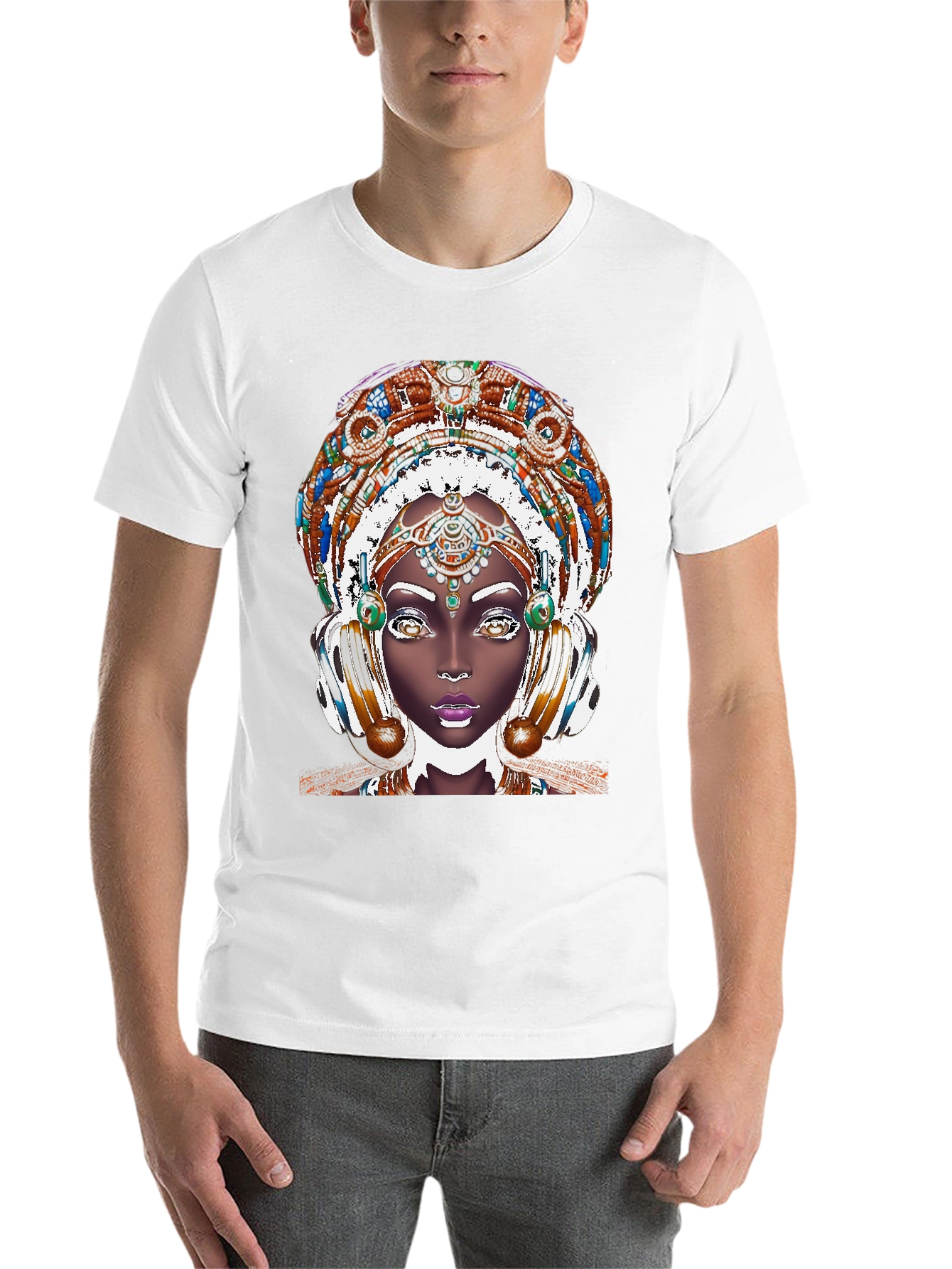 Black Ethnic Queen T-Shirt - Unique Graphic Tee view 14