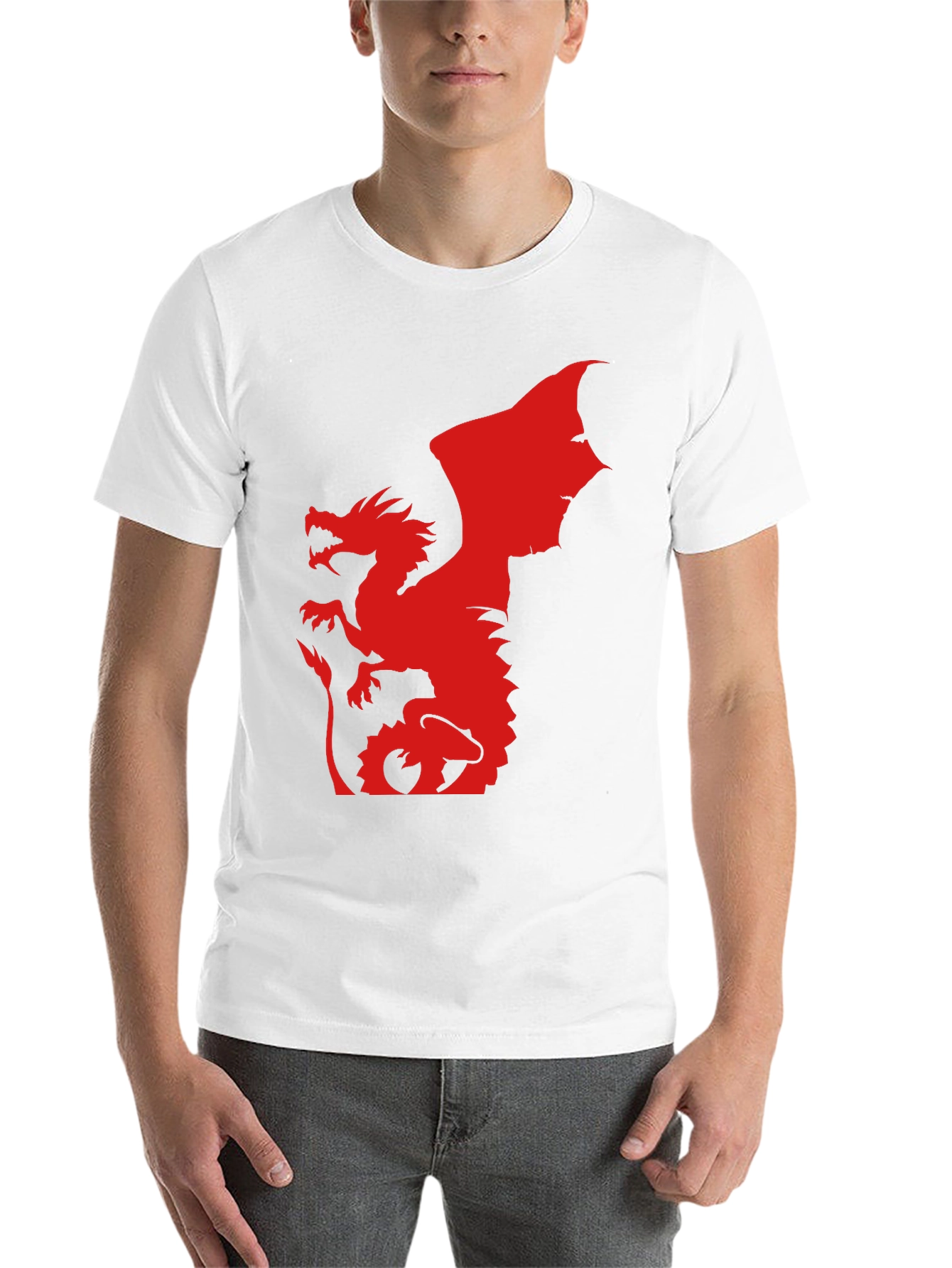 Black Red Dragon Graphic Tee - Bold & Unique! view 14