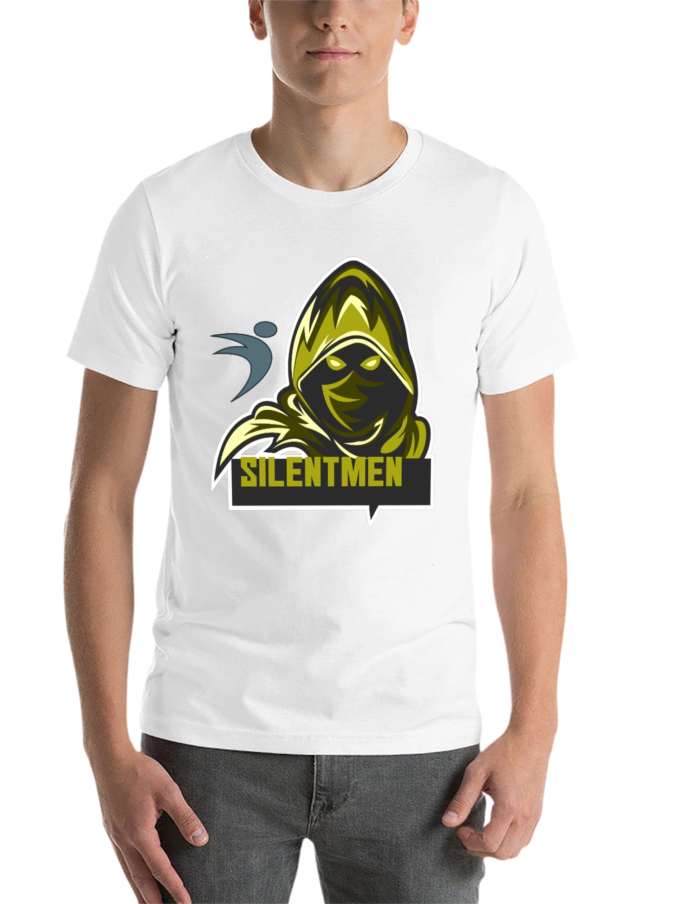 Black Silentmen Graphic Black T-Shirt - Gamer Style view 14