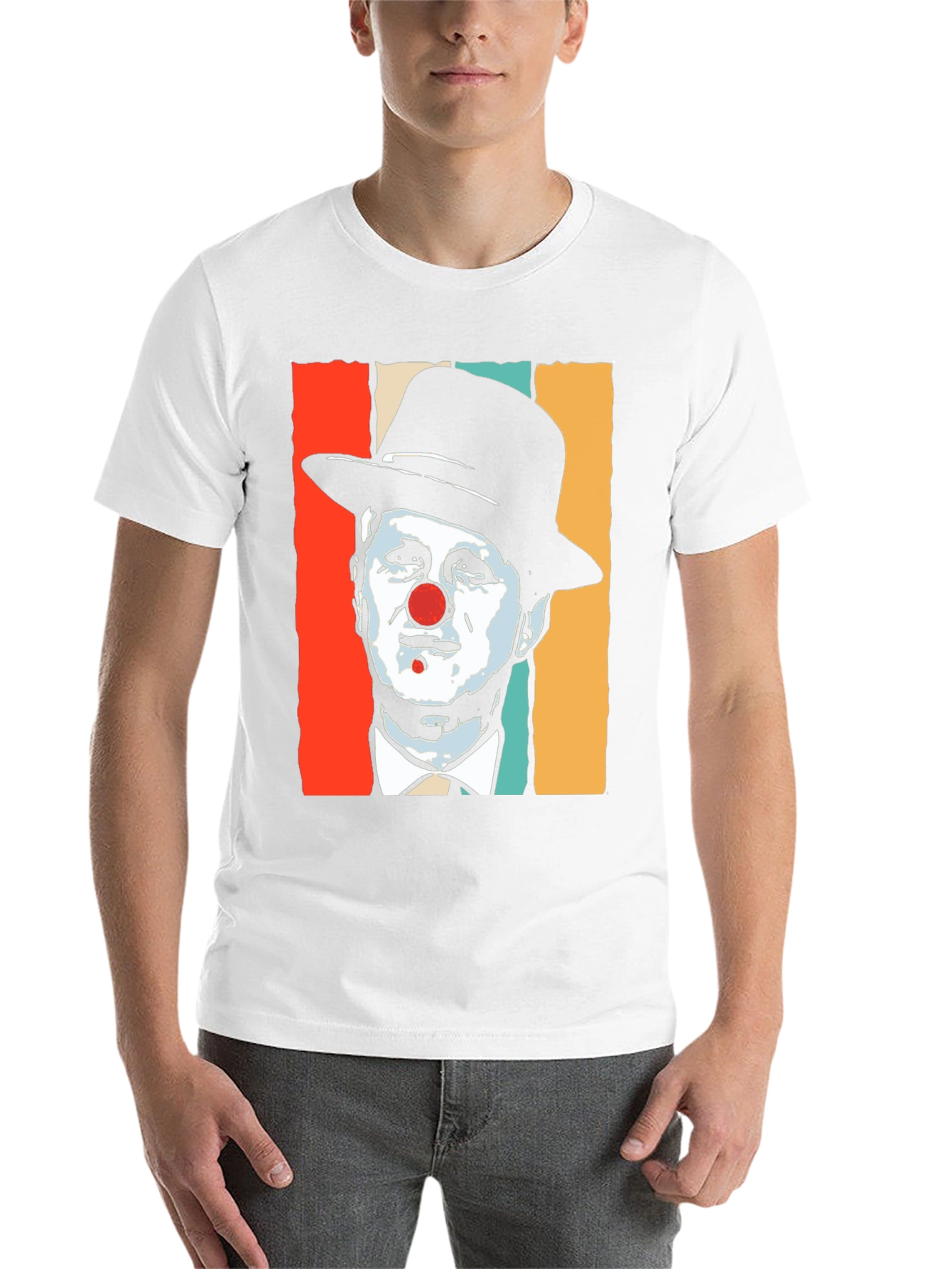 Black Clown Portrait Graphic T-Shirt - Retro Style view 14