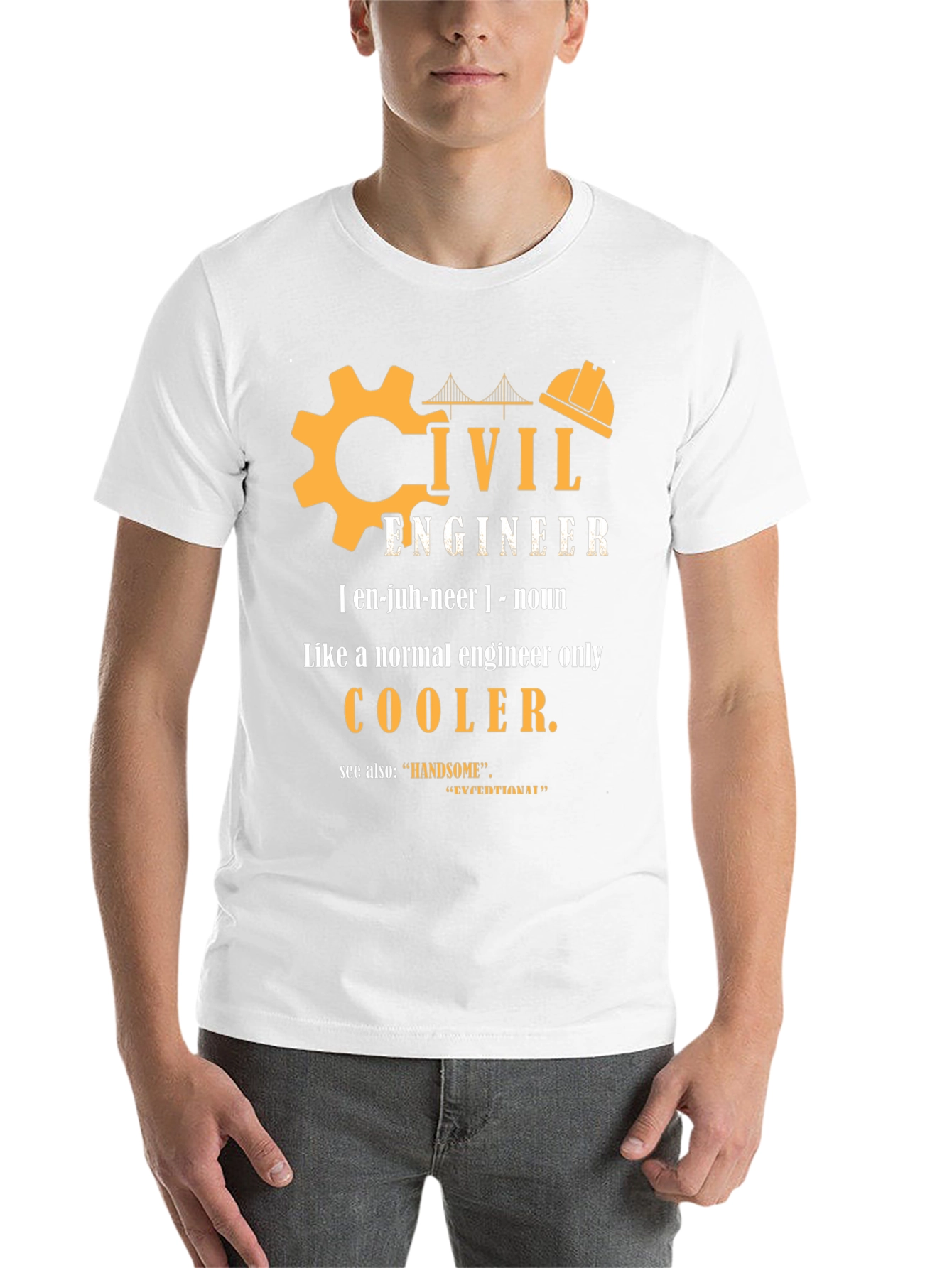Black Civil Engineer Definition Graphic Tee view 14