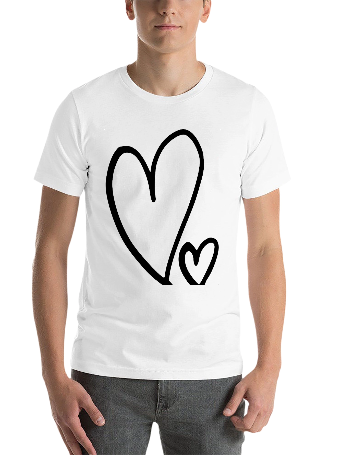 Black Heart Graphic Tee - Casual Black T-Shirt view 14