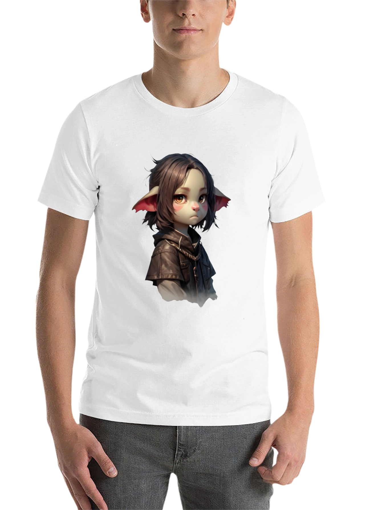 Black Anime Girl Graphic Black T-Shirt view 14