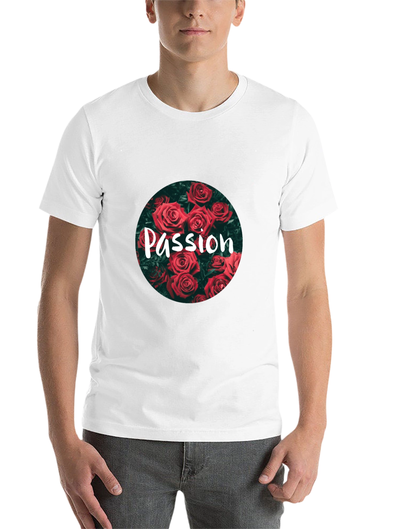 Black Passion Rose Graphic Tee - Stylish Floral Print Shirt view 14