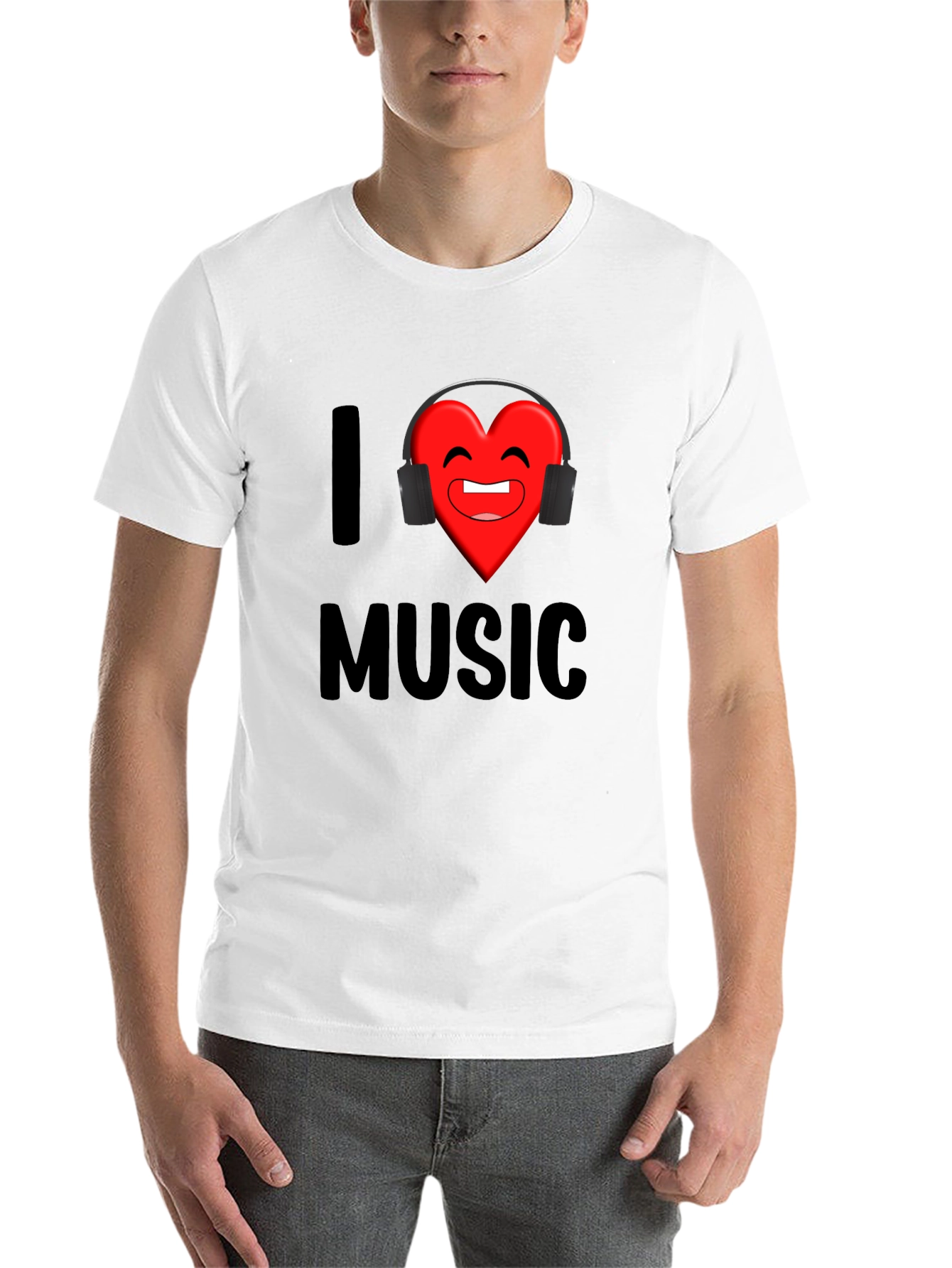 Black I Heart Music Graphic Print T-Shirt view 14