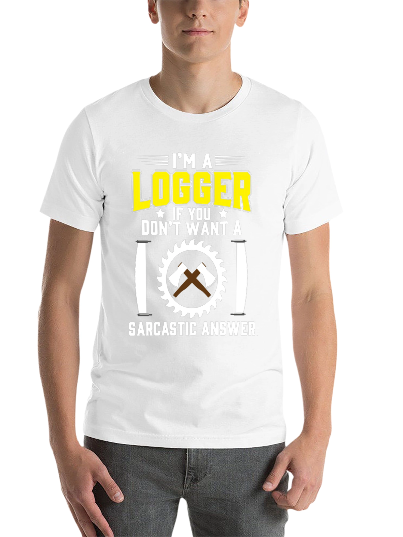 Black Logger Sarcastic Answer T-Shirt view 14