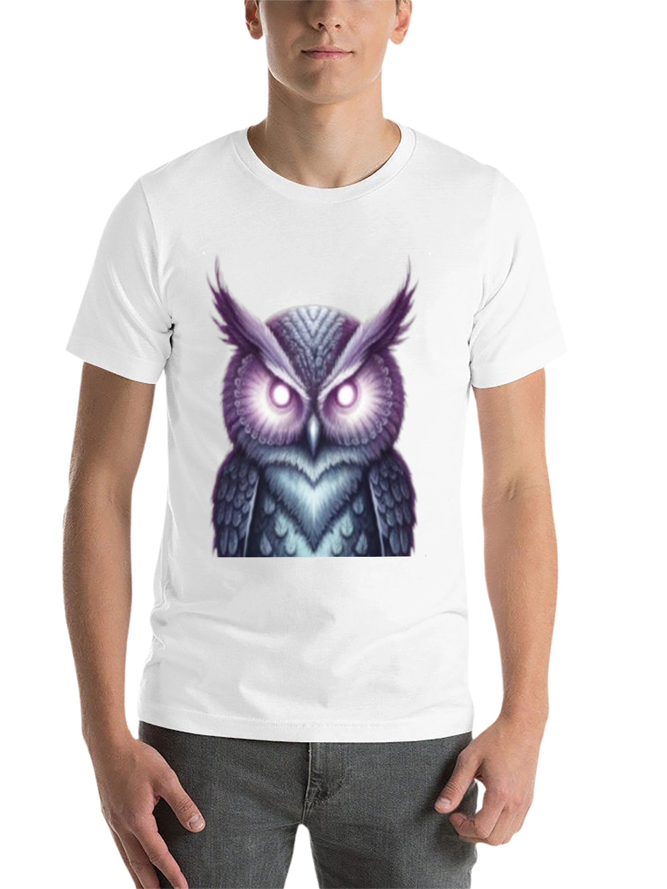 Mystic Owl Graphic Tee - Black Cotton - 14