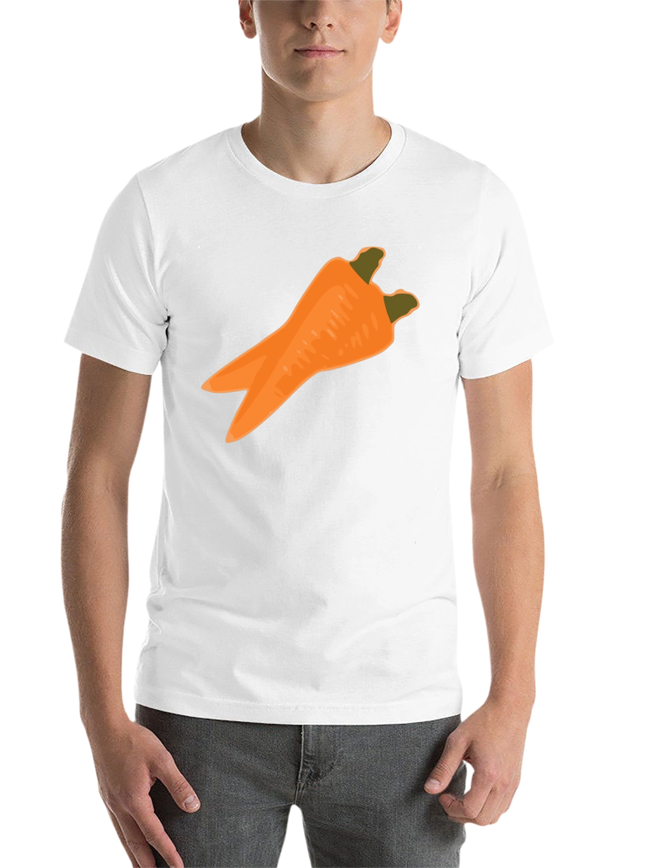 Black Funny Carrot T-Shirt: Unique Vegetable Graphic Tee for Men view 14