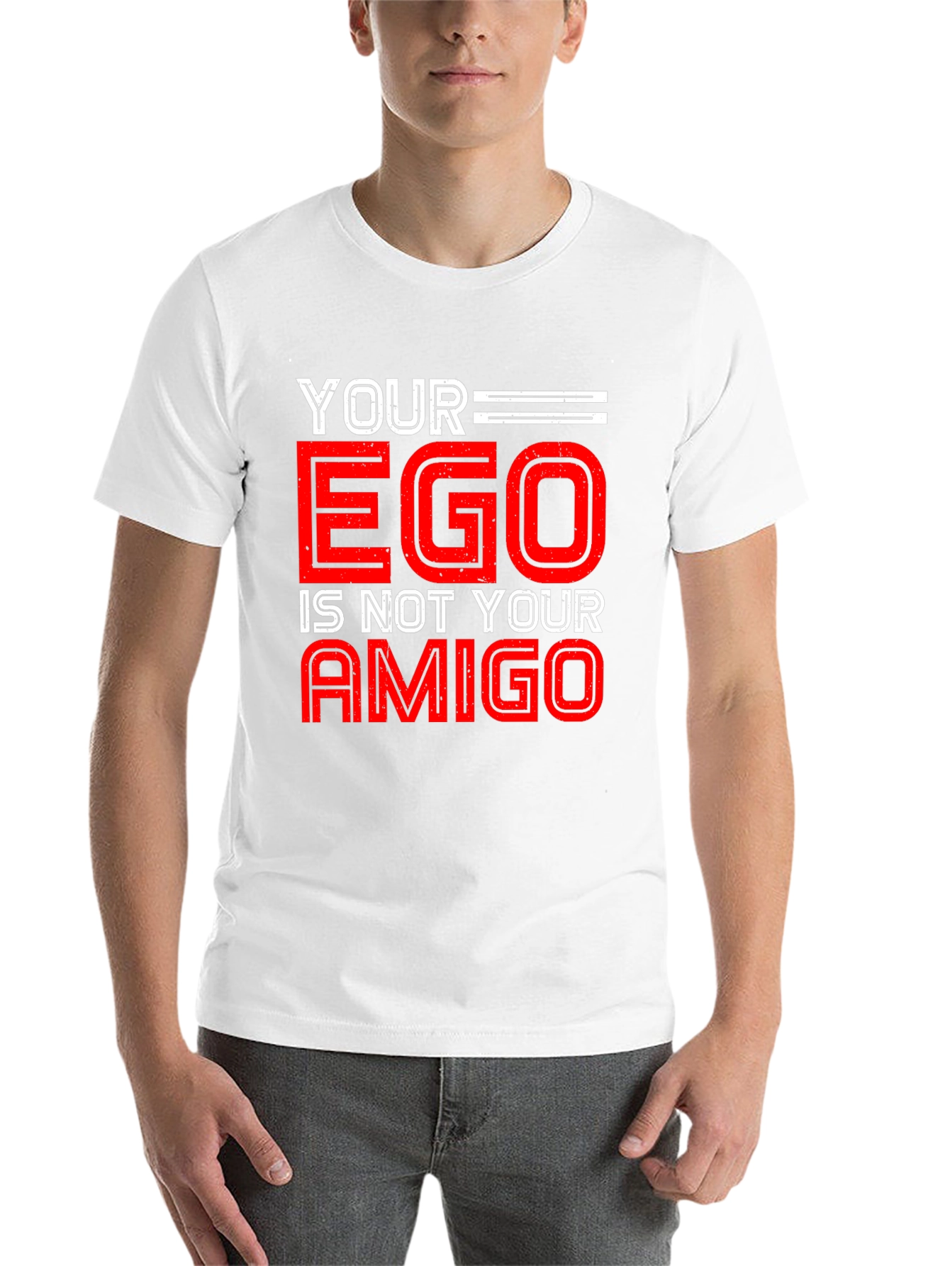 Black Your Ego is Not Your Amigo Graphic Tee view 14