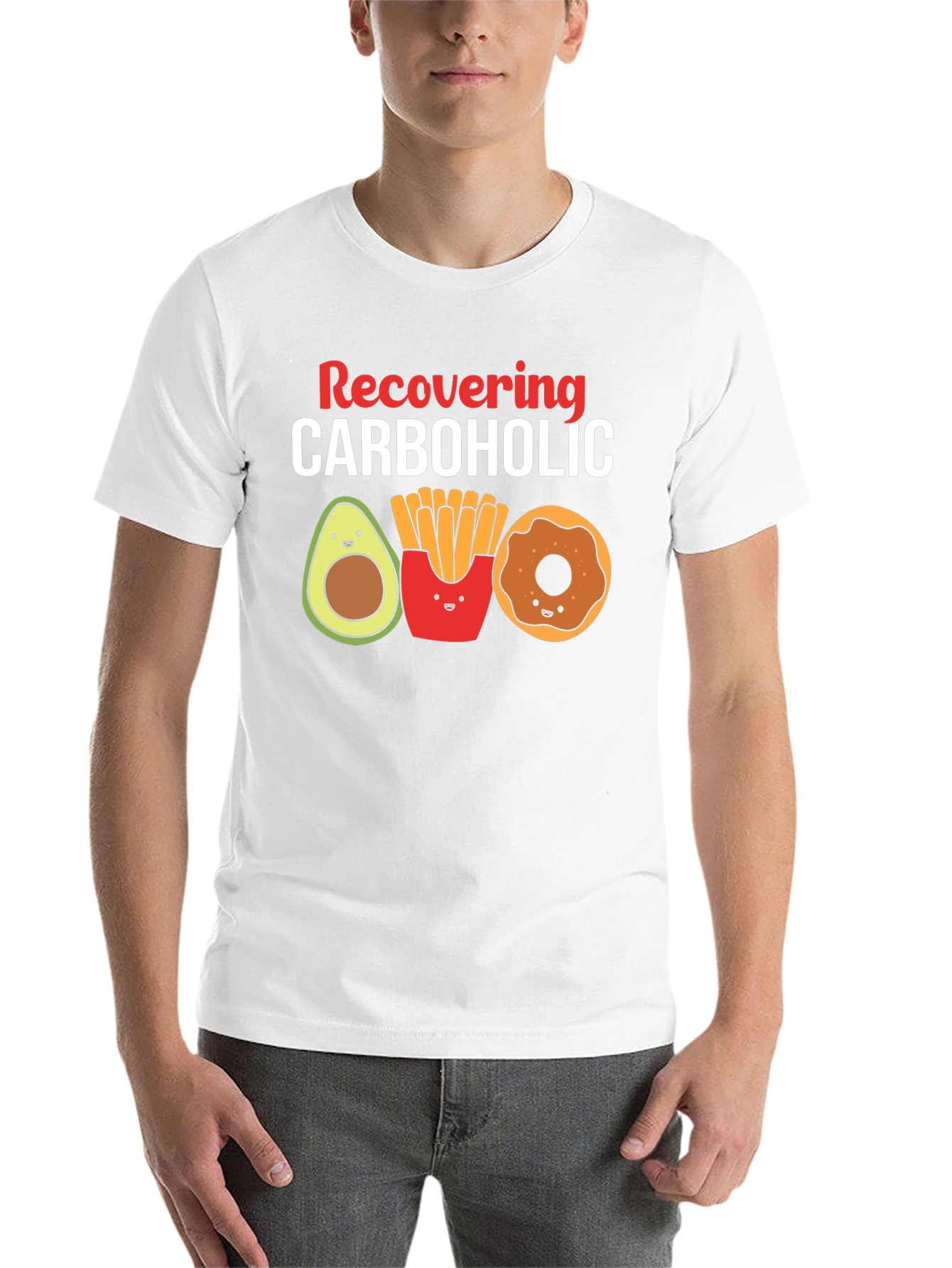 Black Recovering Carboholic Graphic T-Shirt view 14