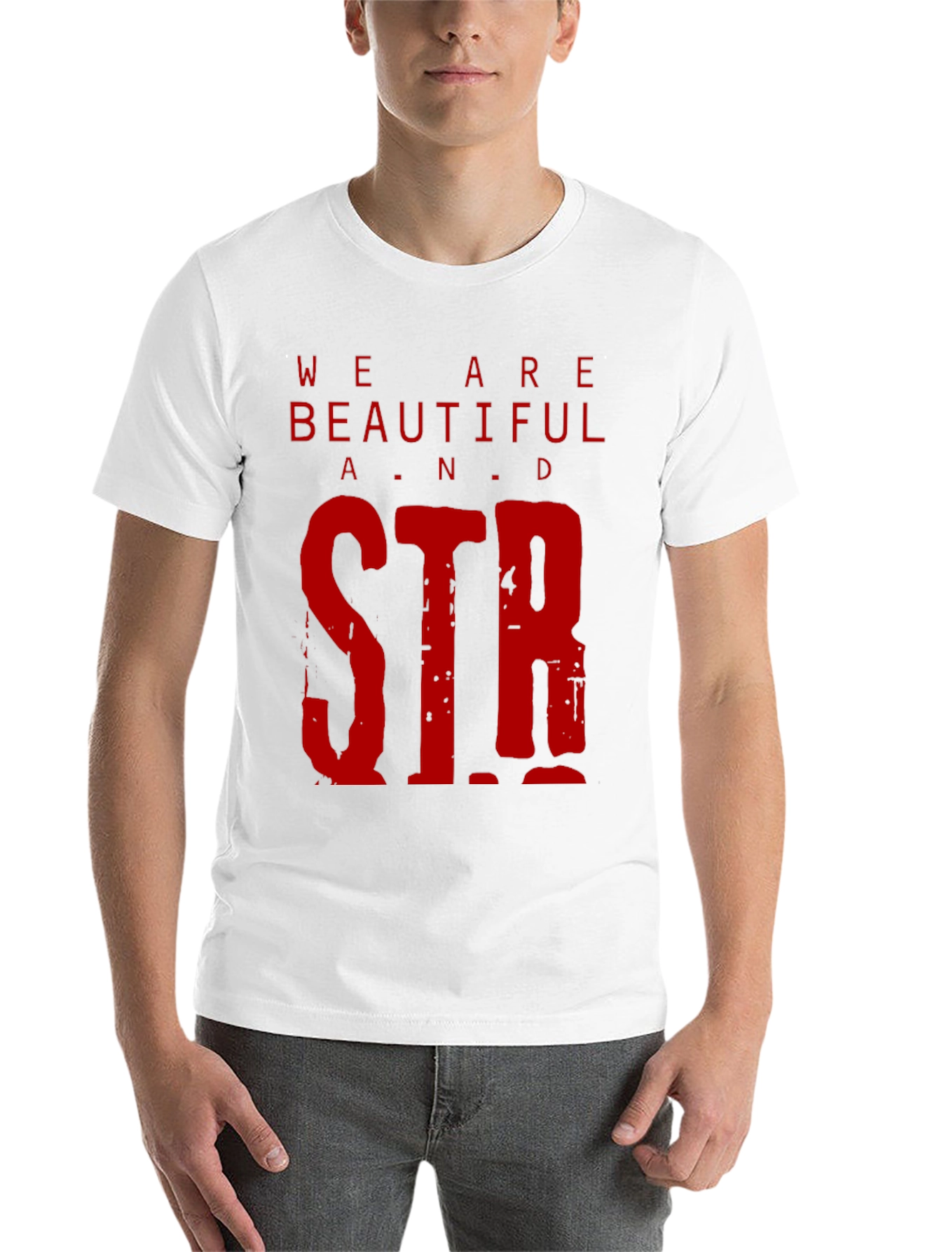 Black We Are Beautiful & Strong Graphic Tee view 14