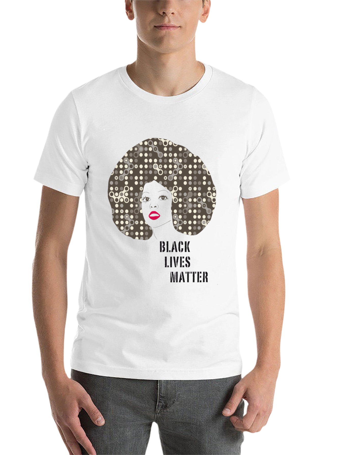 Black Black Lives Matter Afro Graphic Tee view 14