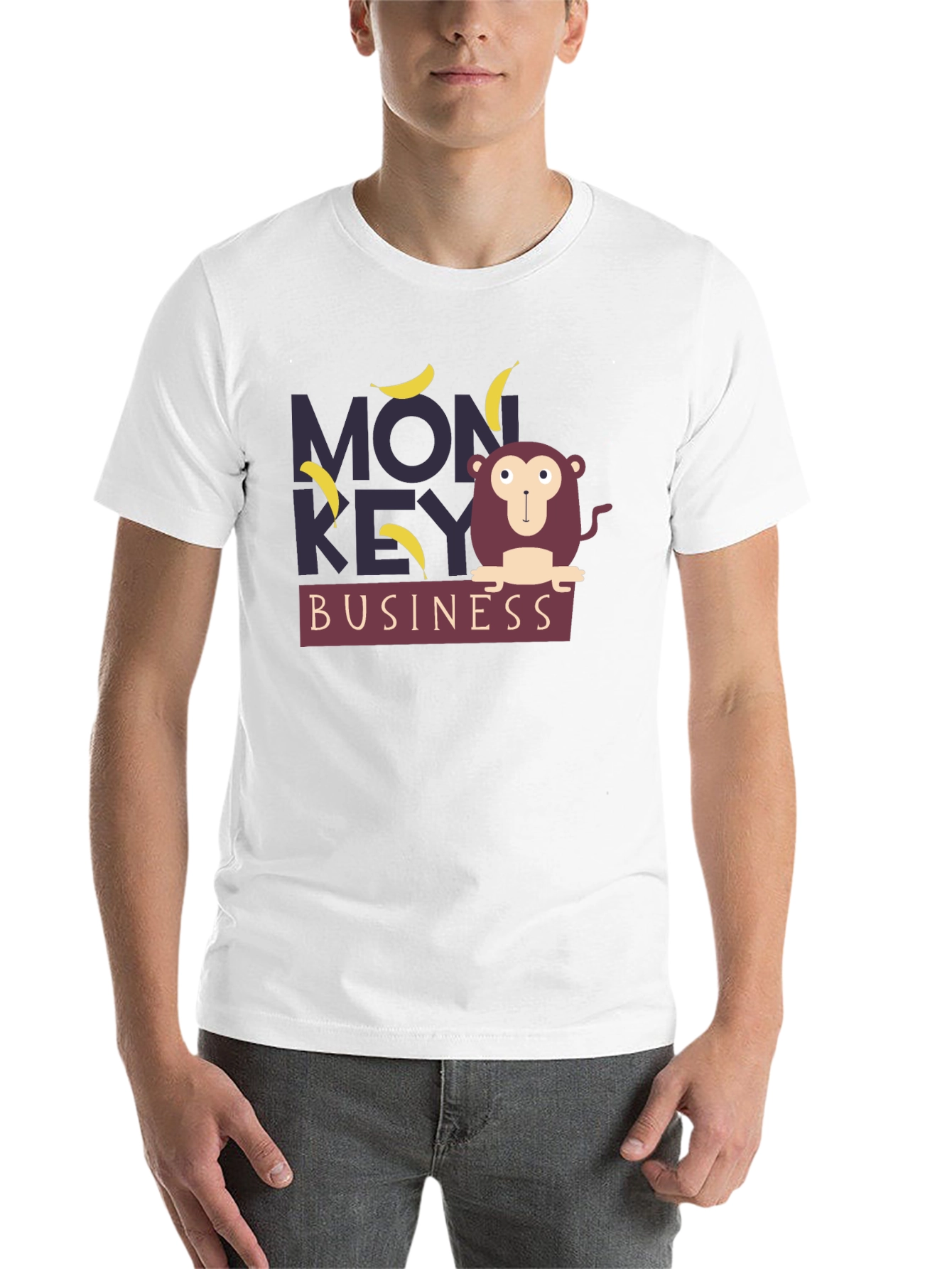 Black Monkey Business Graphic Tee - Fun Novelty T-Shirt view 14