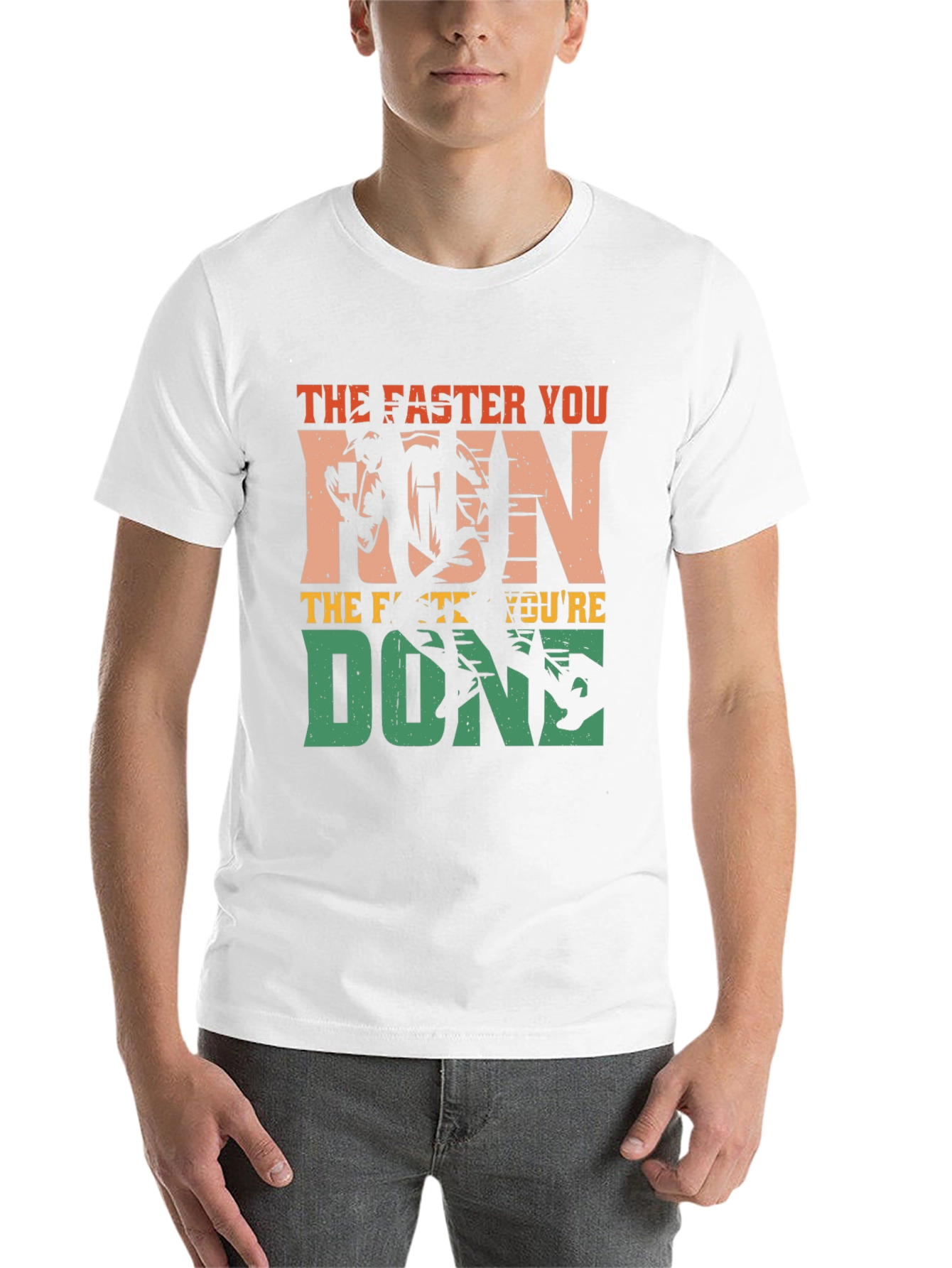 Black The Faster You Run, You're Done T-Shirt view 14