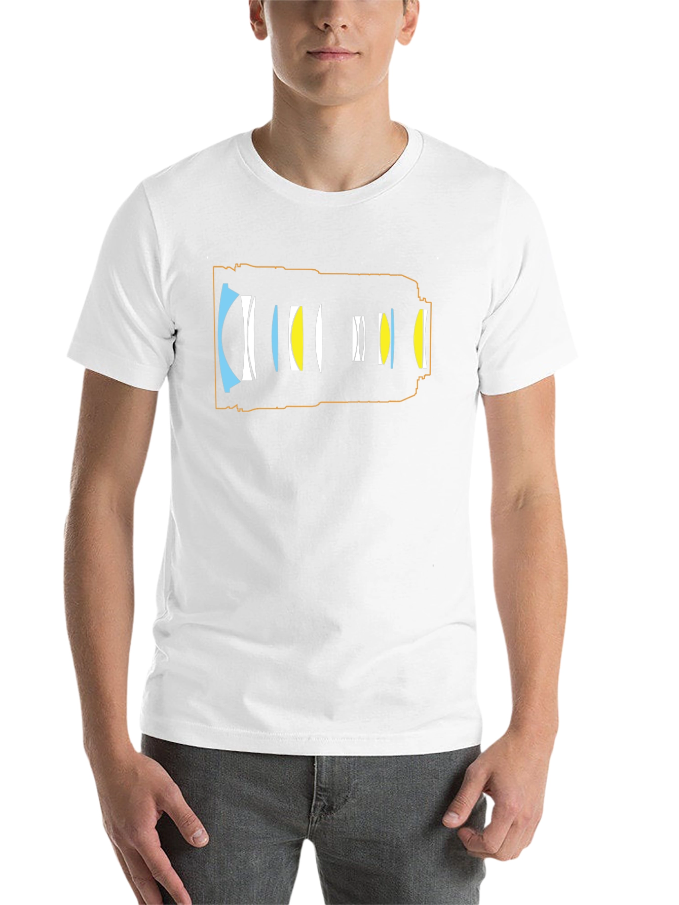 Black Camera Lens Diagram T-Shirt - Photography Enthusiast Tee view 14