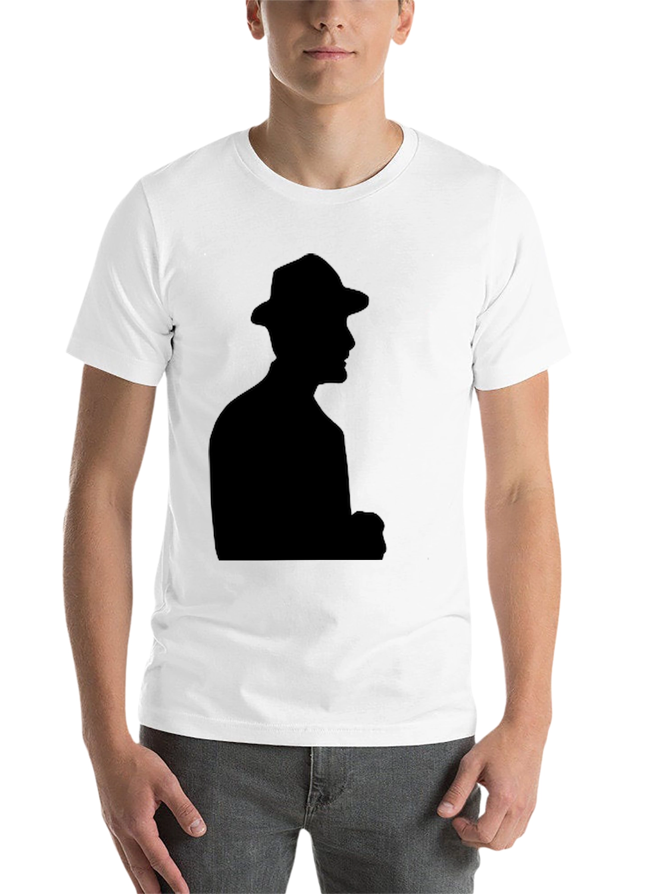 Black Shadow Man Graphic Tee - Cool & Stylish Black T-Shirt view 14