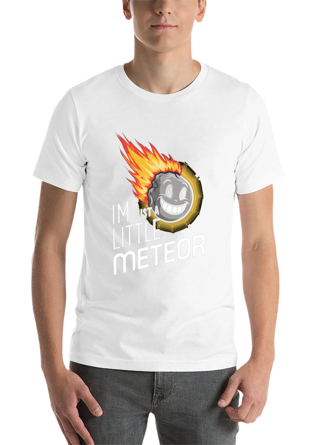 Black I'm Just a Little Meteor Graphic T-Shirt view 14